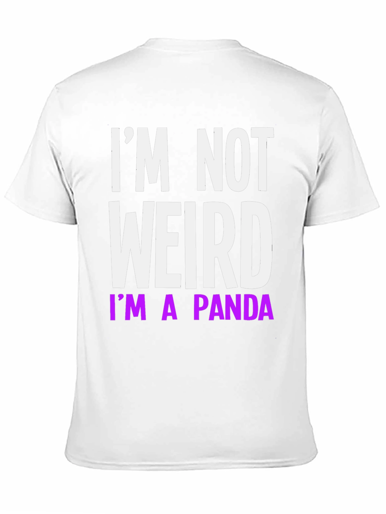 Black Funny "I'm Not Weird, I'm A Panda" Black T-Shirt view 11