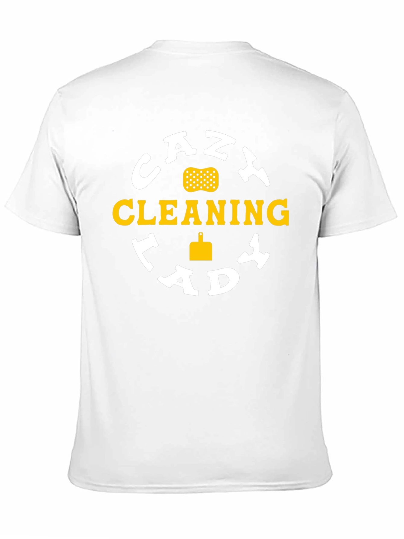 Black Crazy Cleaning Lady T-Shirt view 11