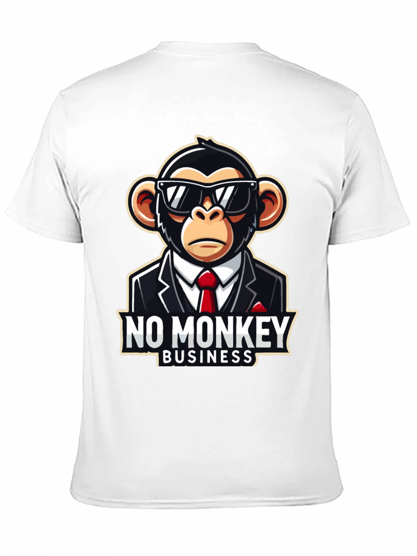 Black No Monkey Business Graphic T-Shirt view 11