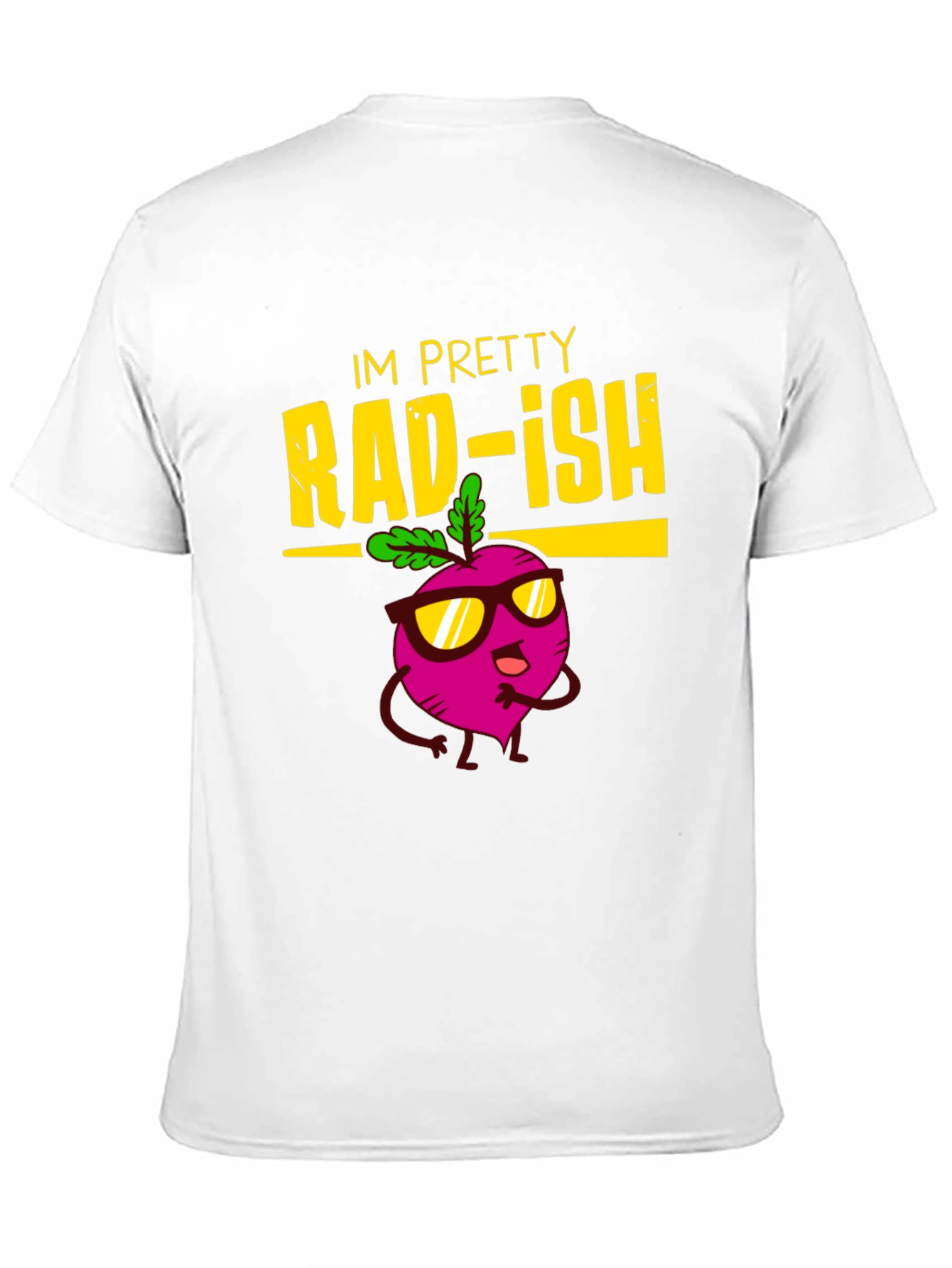 Black Rad-ish Graphic Tee - Funny Vegan T-Shirt view 11