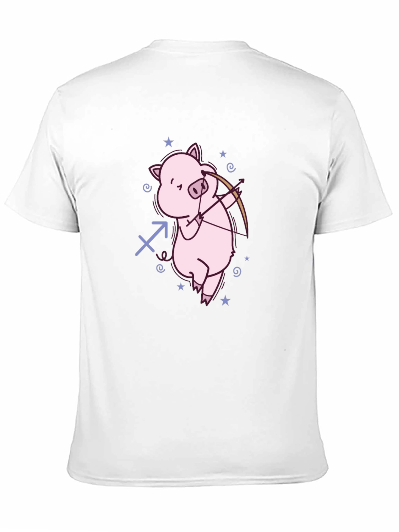Black Sagittarius Pig Black T-Shirt view 11