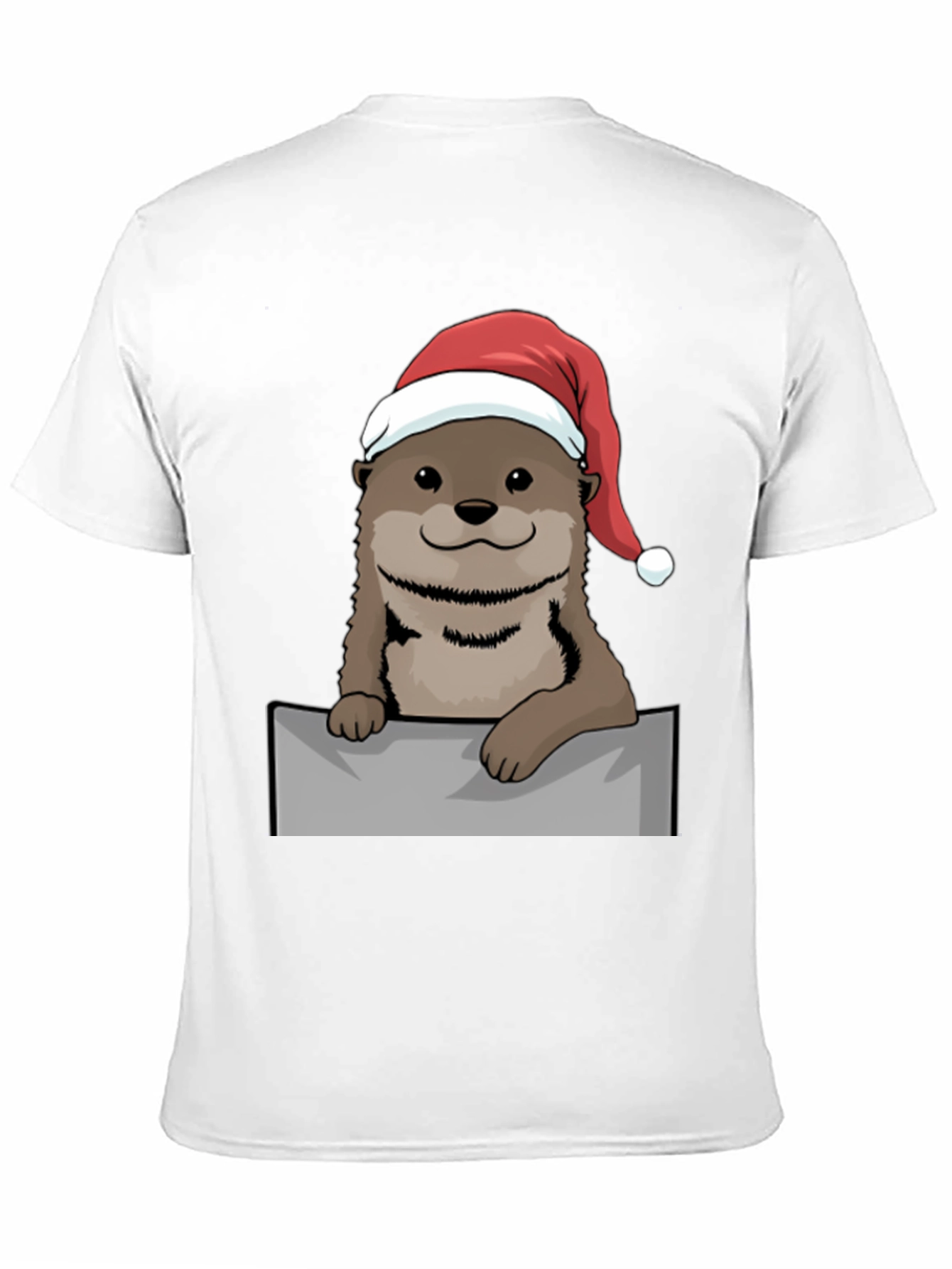 Black Festive Otter Graphic Tee - Holiday Edition view 11