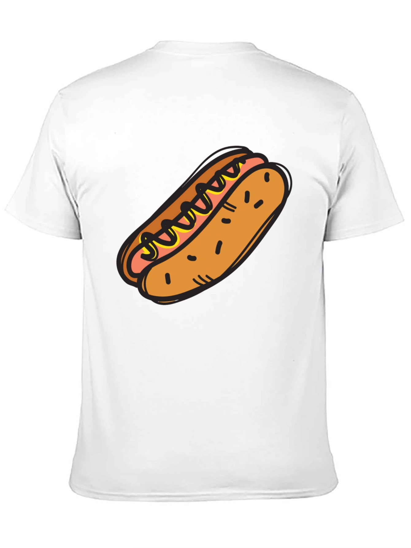 Black Hot Dog Graphic Tee - Novelty T-Shirt view 11