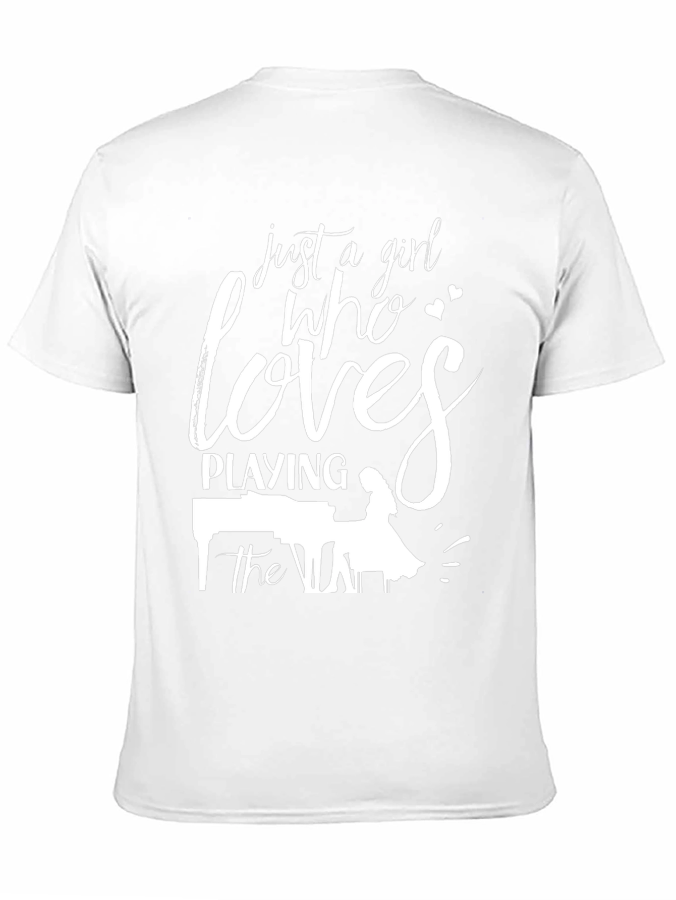 Black Just a Girl Who Loves Playing the Piano T-Shirt view 11