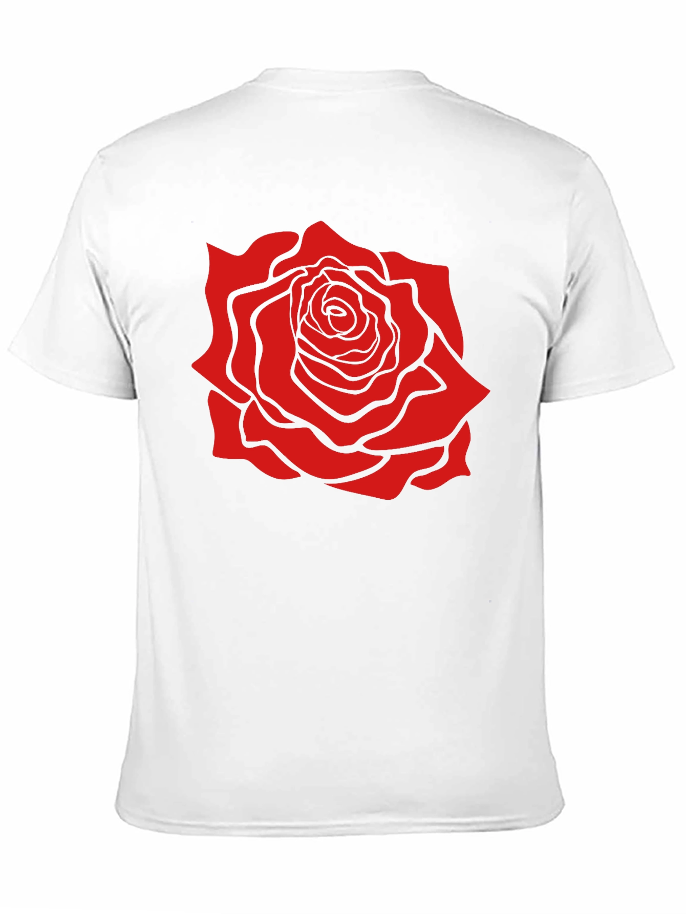 Black Black T-Shirt with Bold Red Rose Graphic view 11