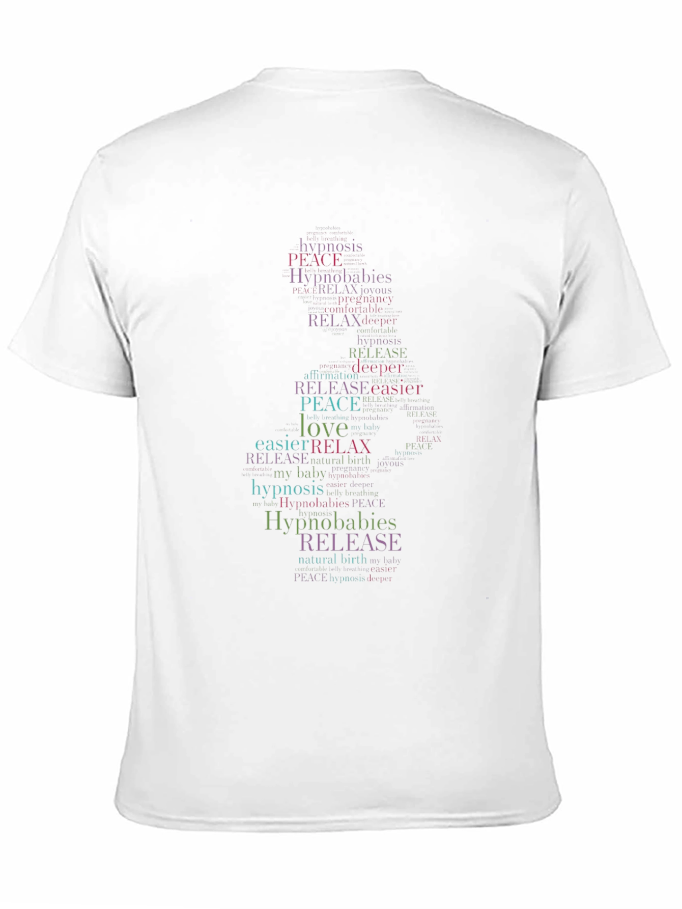 Black Hypnobabies Word Art Black T-Shirt view 11