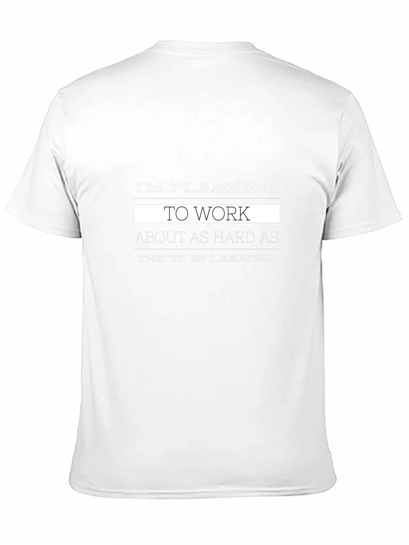 Black Funny Lasagna Work Ethic Graphic T-Shirt view 11