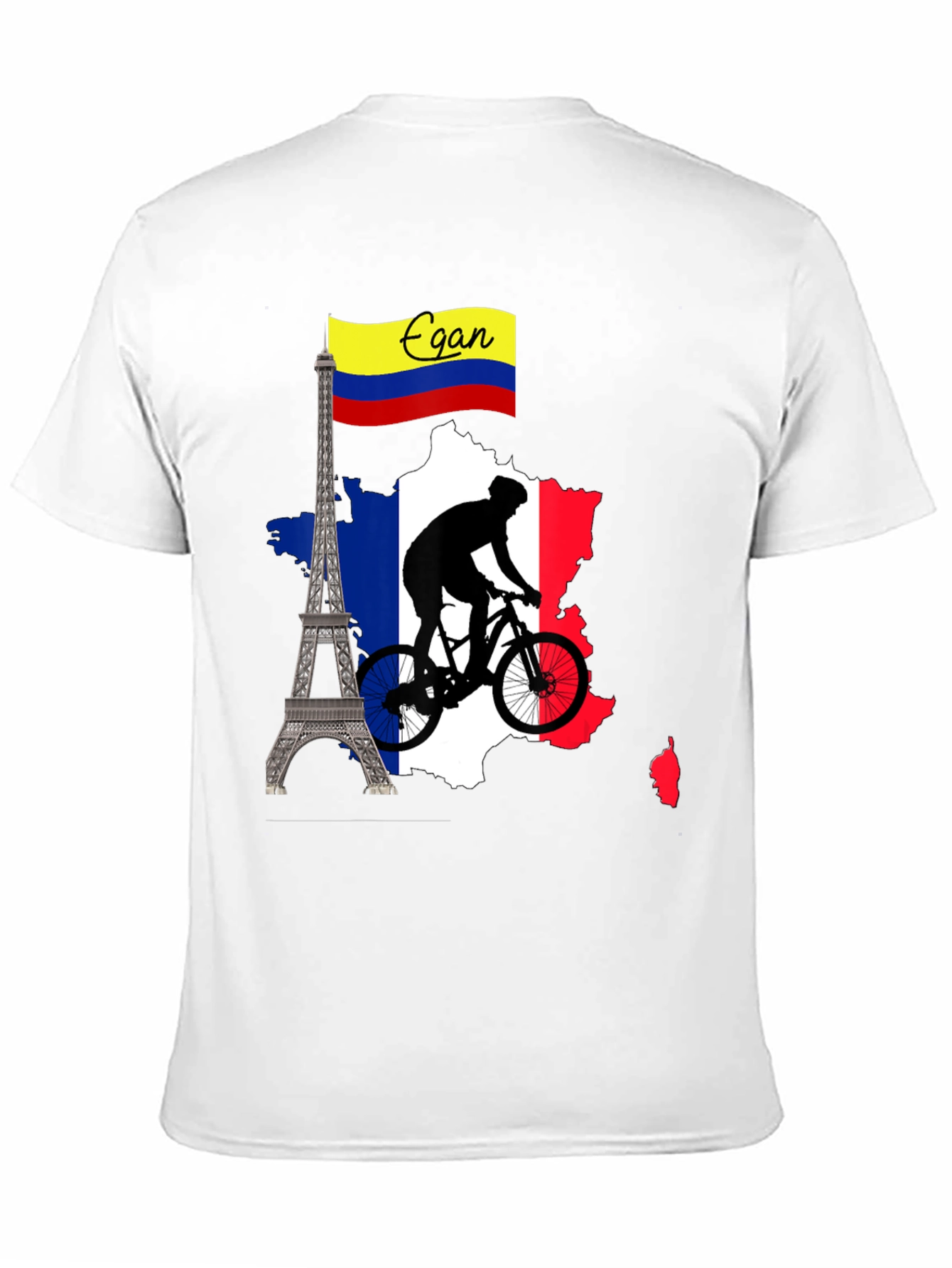 Black Egan France Cycling Tee - Tour de France Inspired Shirt view 11