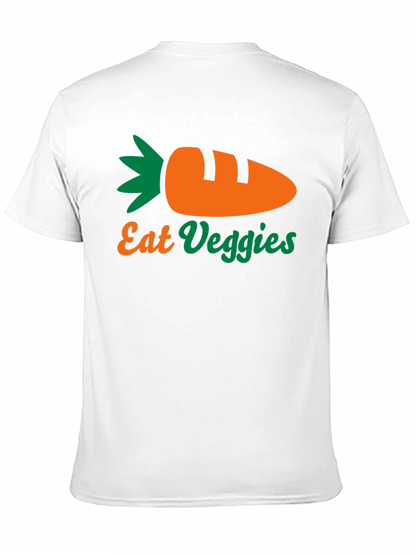Eat Veggies T-Shirt - Black, Carrot Design - 11