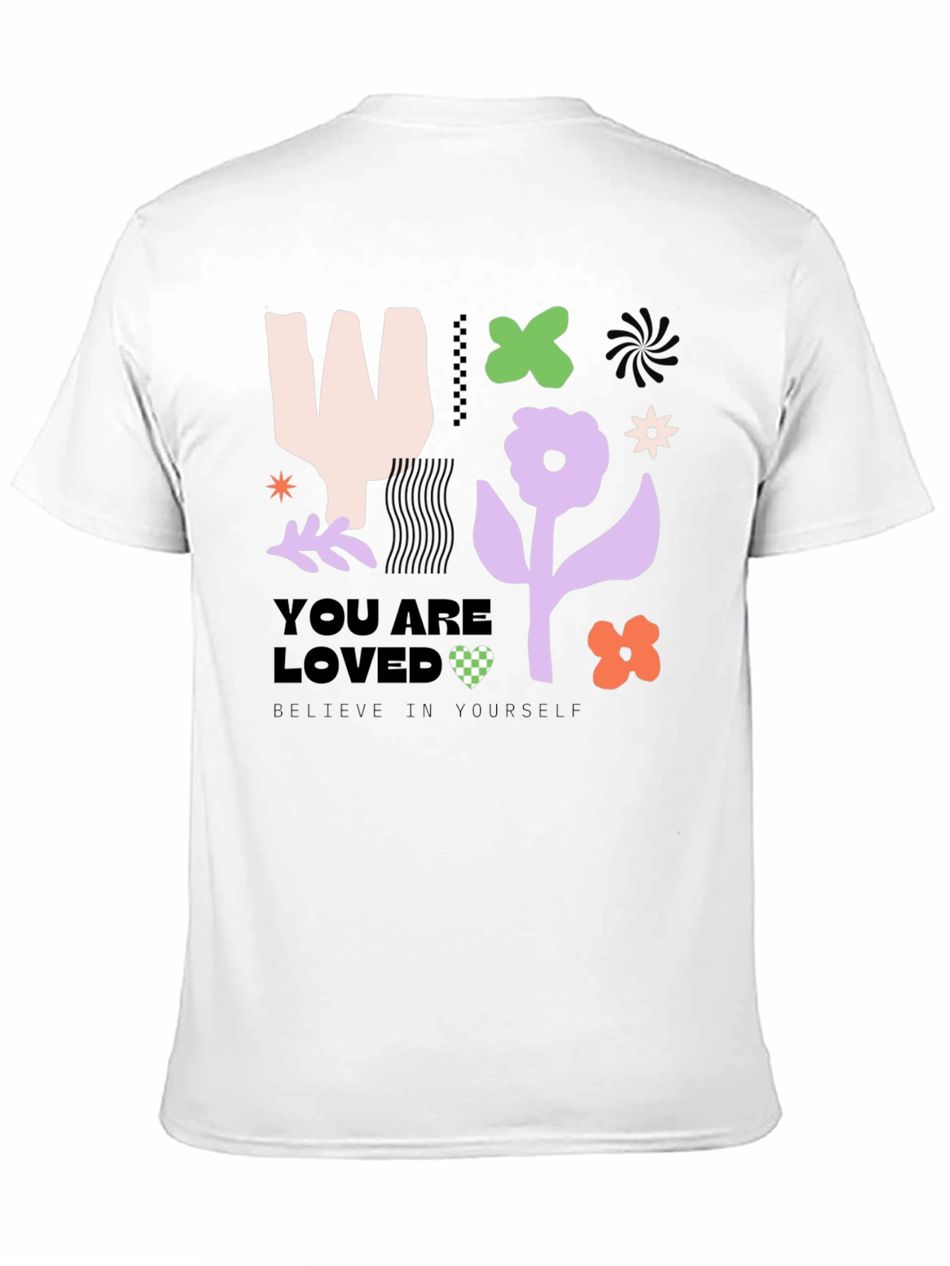Black You are Loved Graphic Tee - Abstract Design view 11