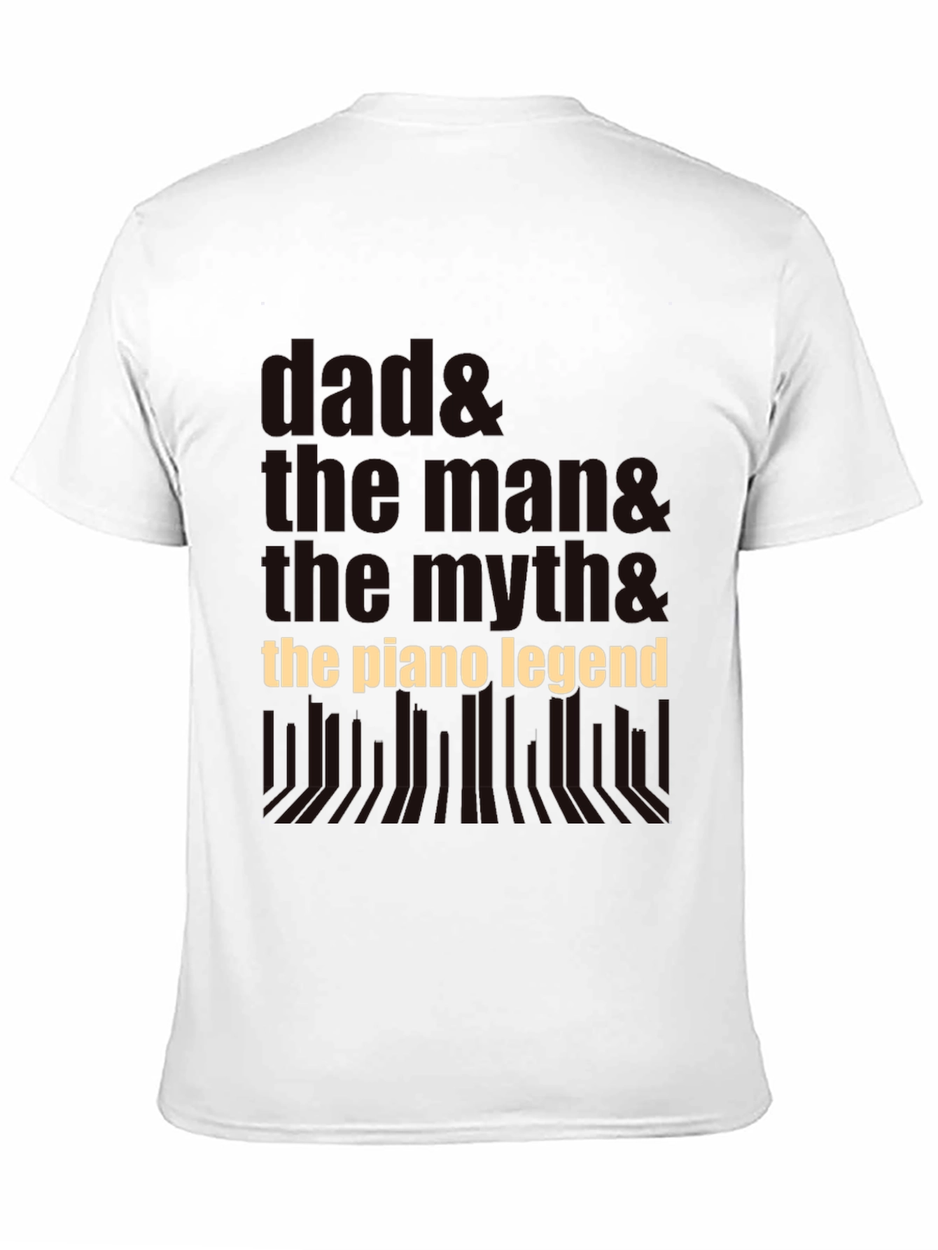 Black Dad Piano Legend Graphic Tee - Father's Day Gift Idea view 11