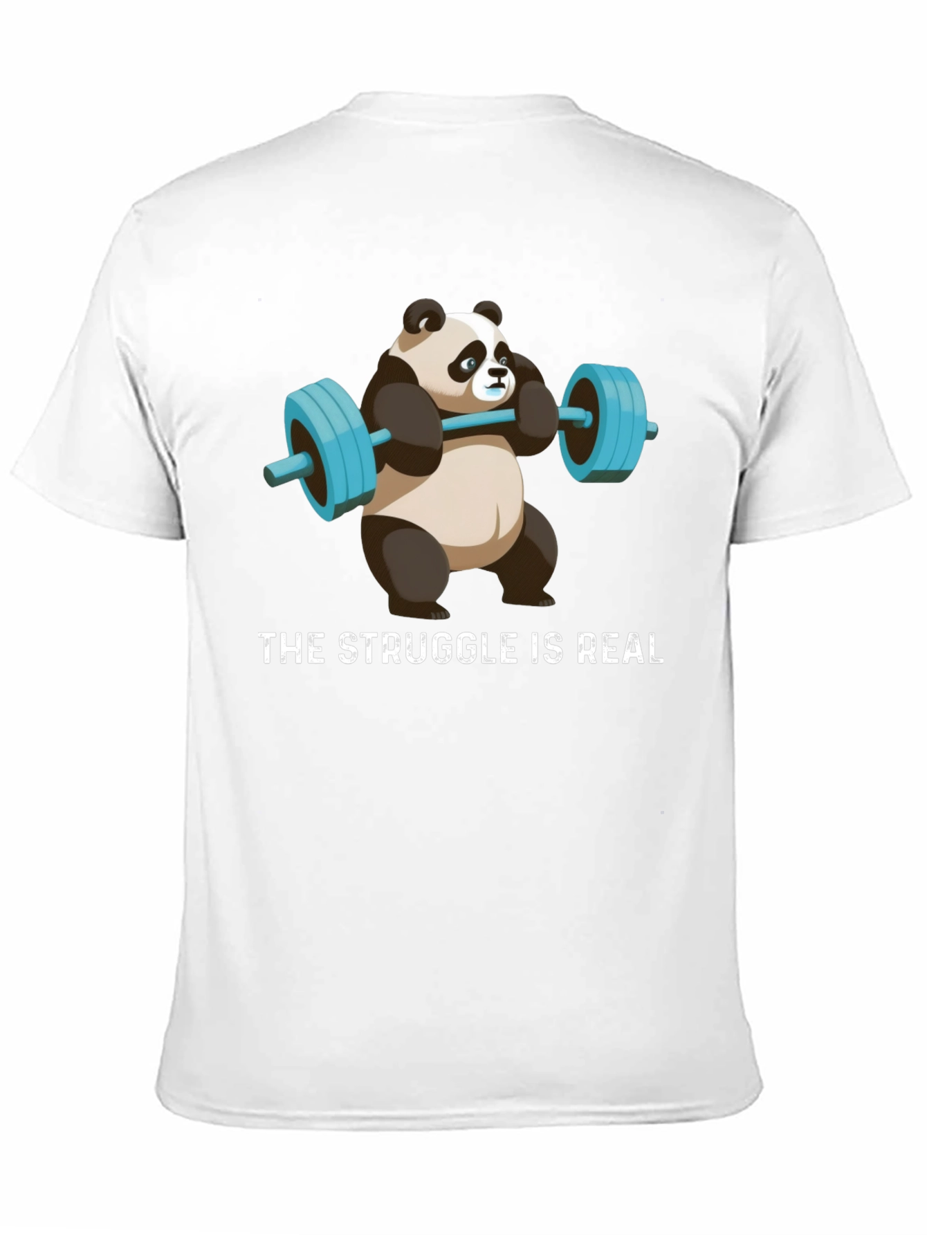 Black Weightlifting Panda T-Shirt - Funny Gym Apparel view 11