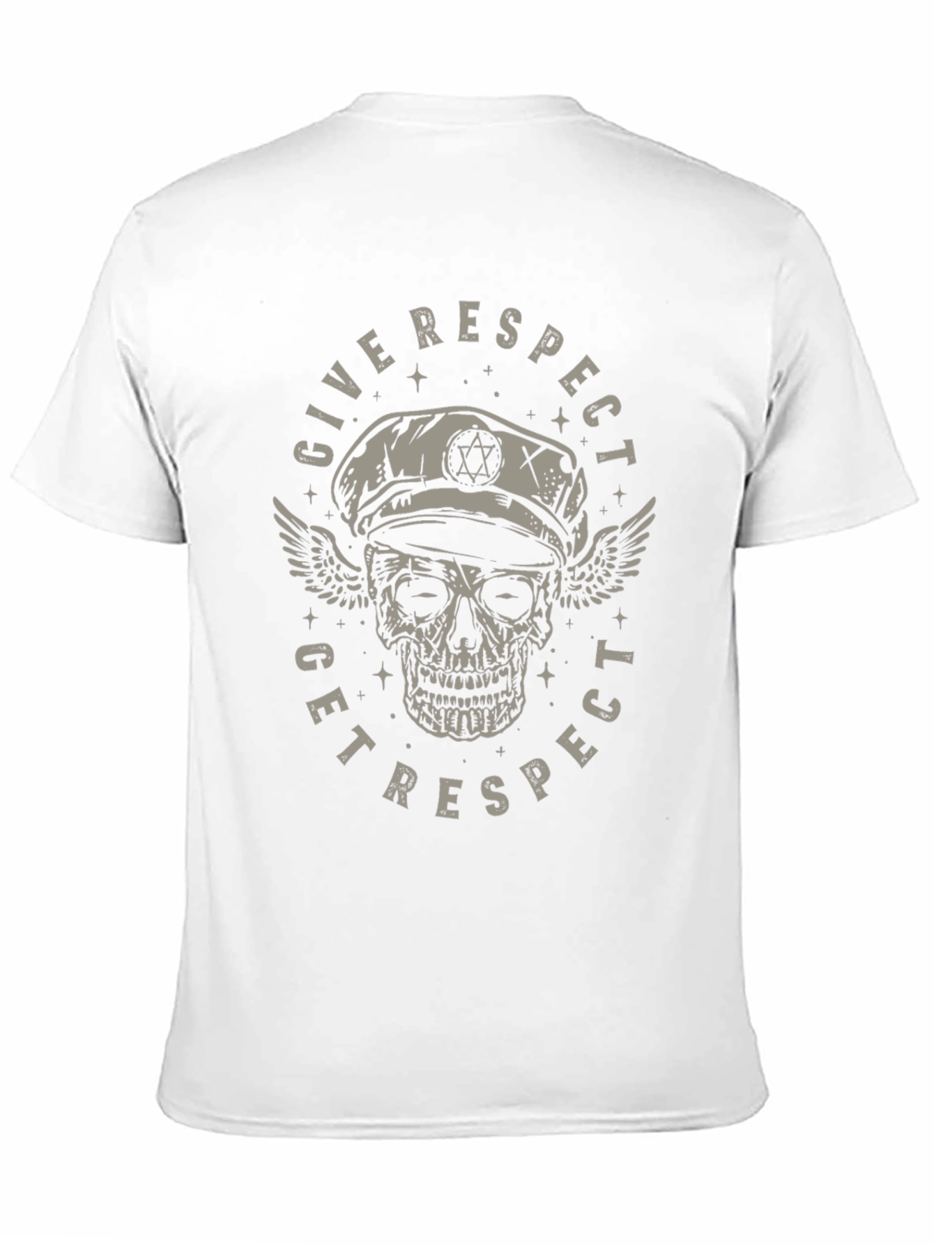 Black Give Respect Get Respect Skull Graphic Tee - Black view 11