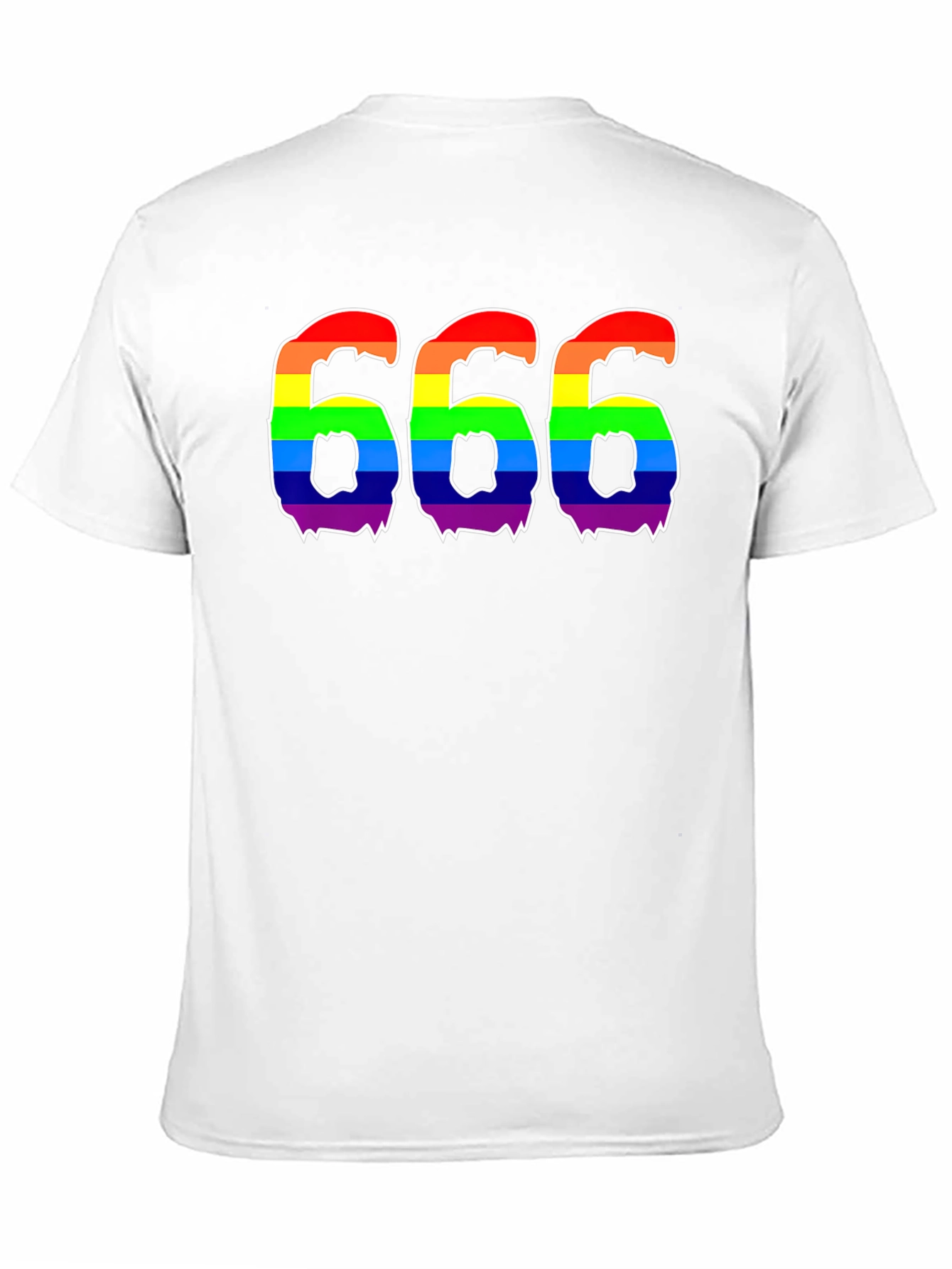 Black Rainbow 666 Graphic T-Shirt - Black Tee view 11