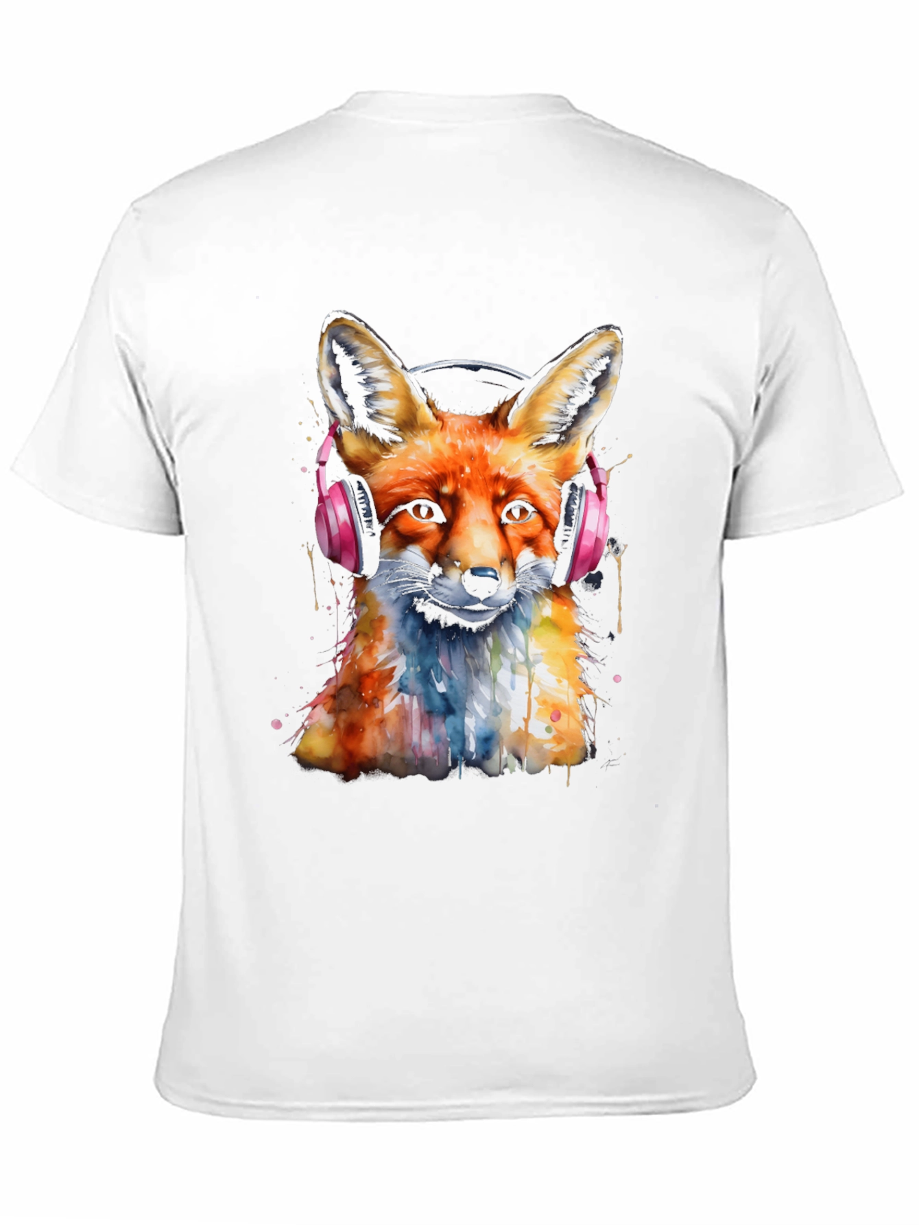 Black Fox Headphone Graphic Tee view 11