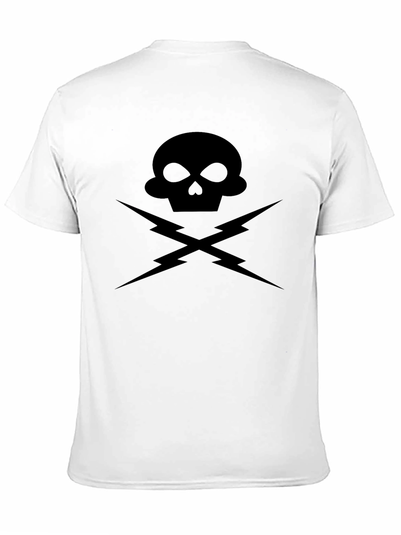 Black Skull & Lightning Bolt Graphic Tee - Mens view 11