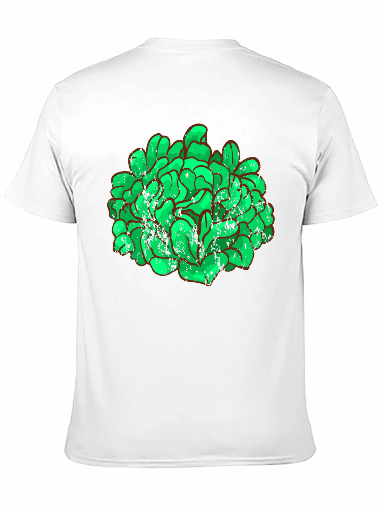 Black Green Brain Graphic Black Tee view 11