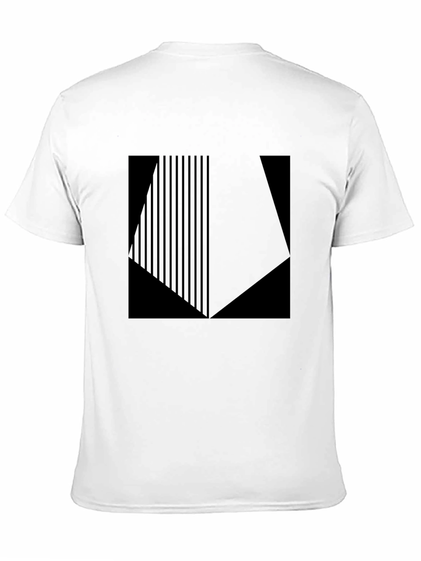 Black Geometric Graphic Print Black T-Shirt view 11