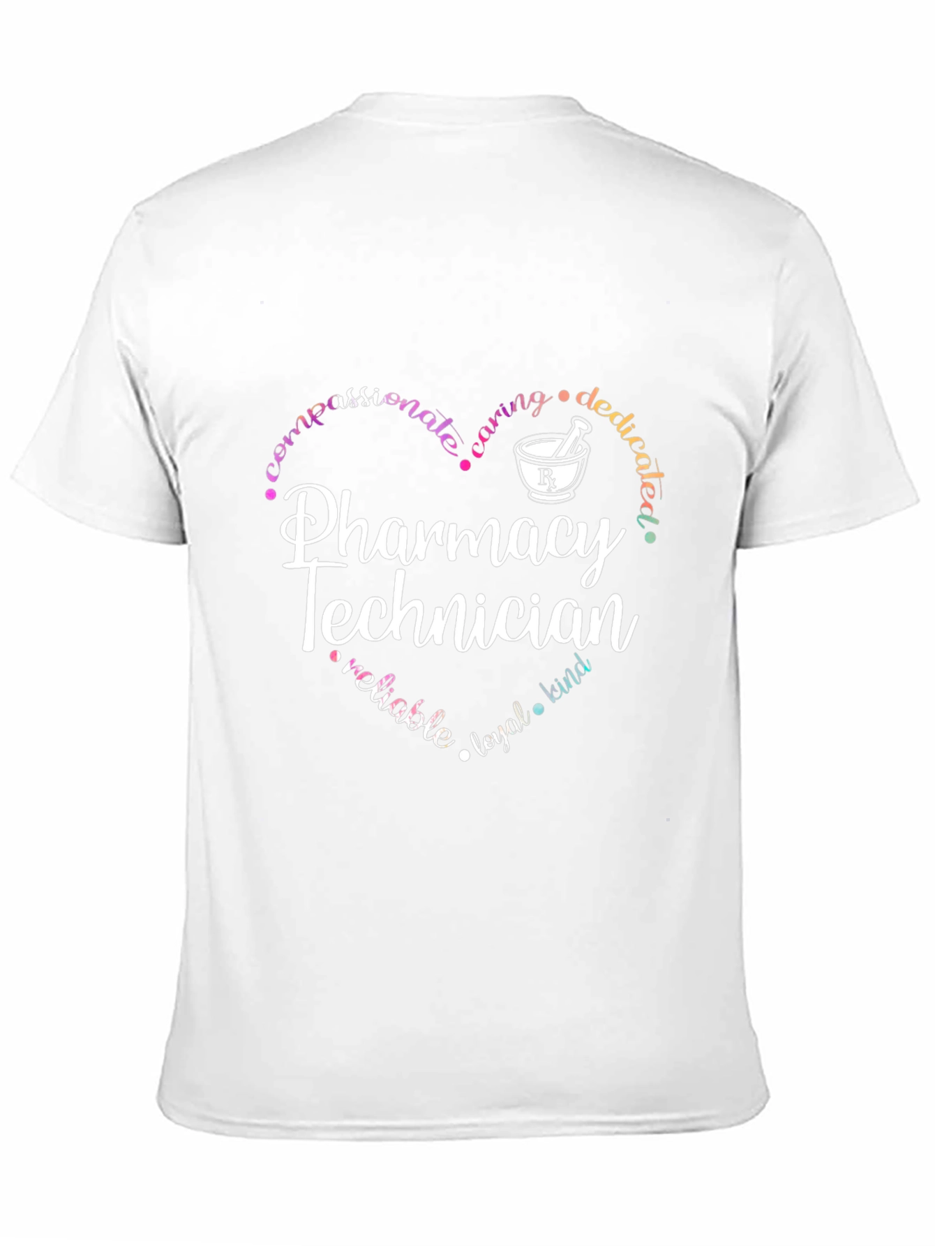 Black Pharmacy Technician Heart T-Shirt view 11