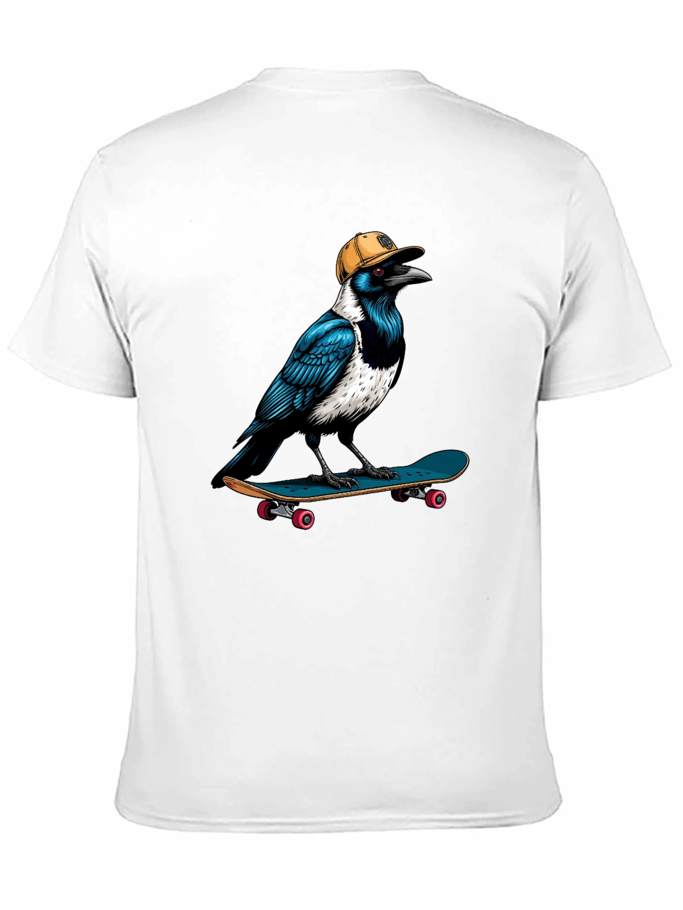 Black Cool Crow Skateboard T-Shirt view 11