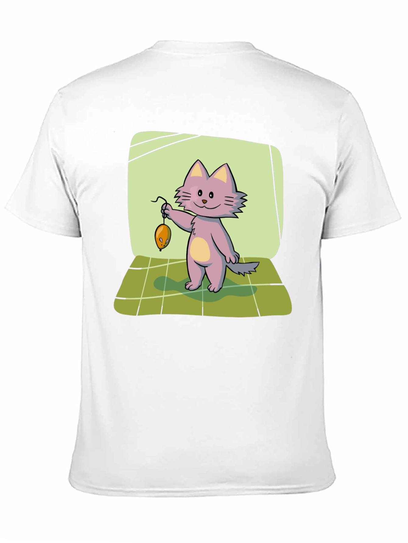 Black Cute Cat & Mouse Graphic T-Shirt view 11