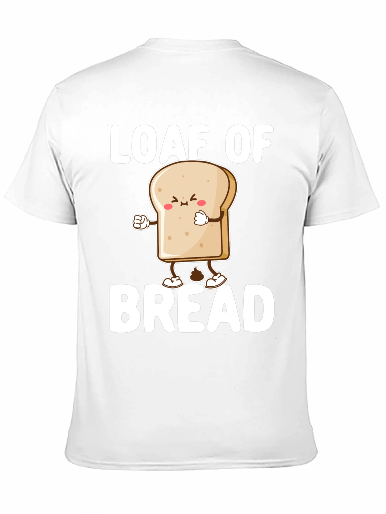 Black Loaf of Bread Graphic Tee - Funny Cartoon Food Shirt view 11