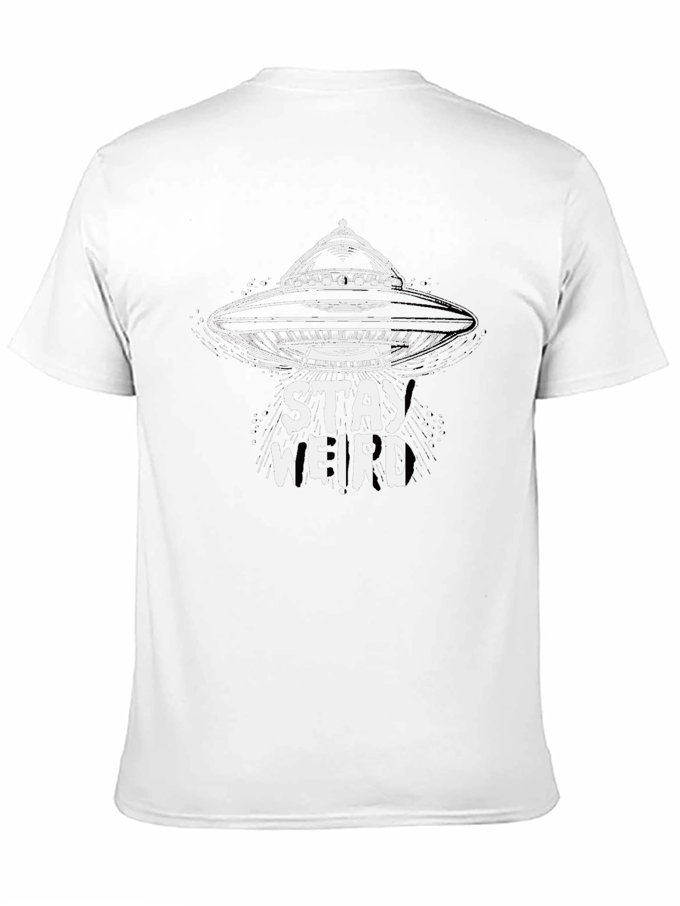 Black Stay Weird UFO Graphic Tee - Black view 11