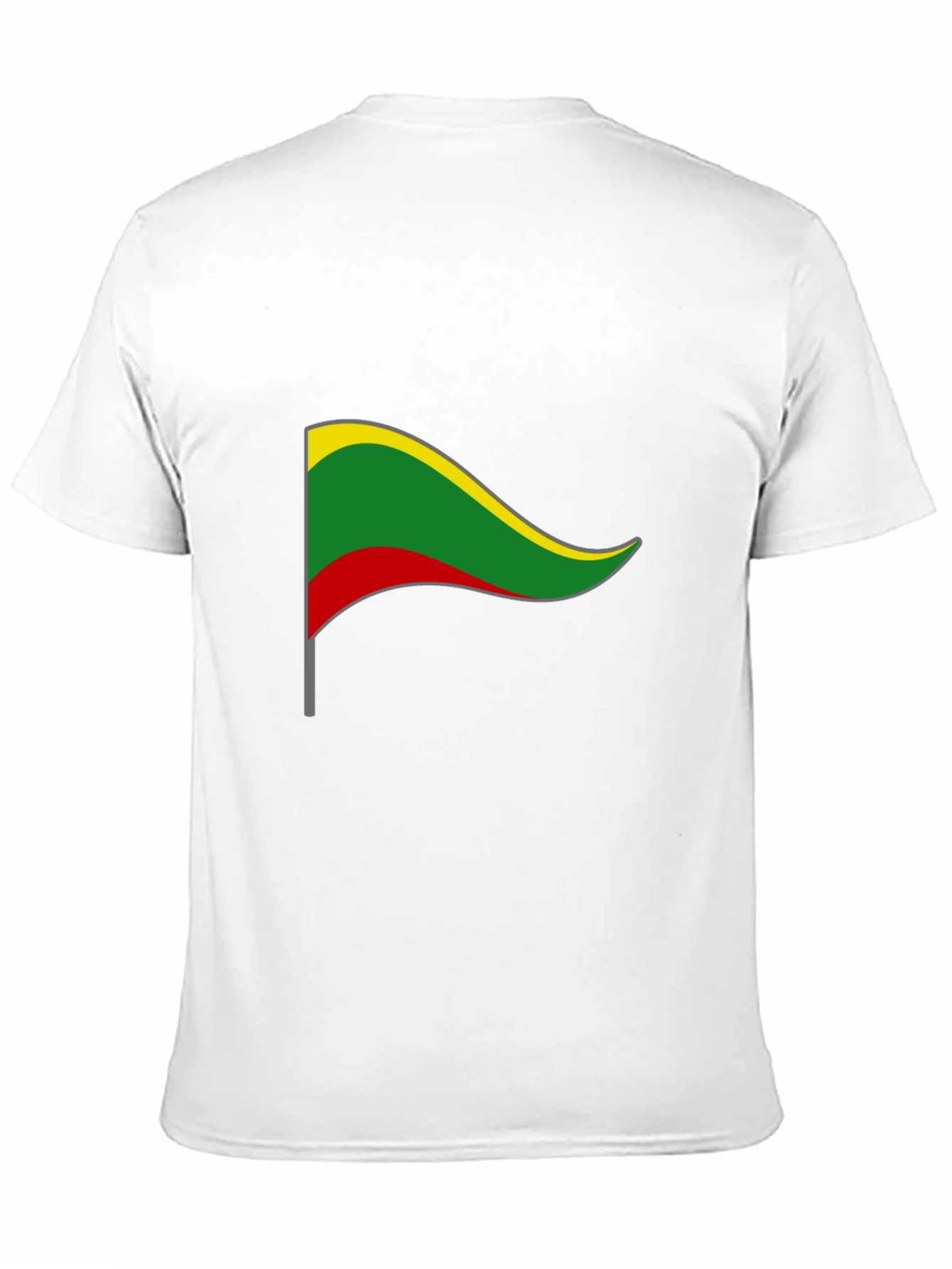 Black Lithuania Flag Graphic Tee - Black Short Sleeve T-Shirt view 11