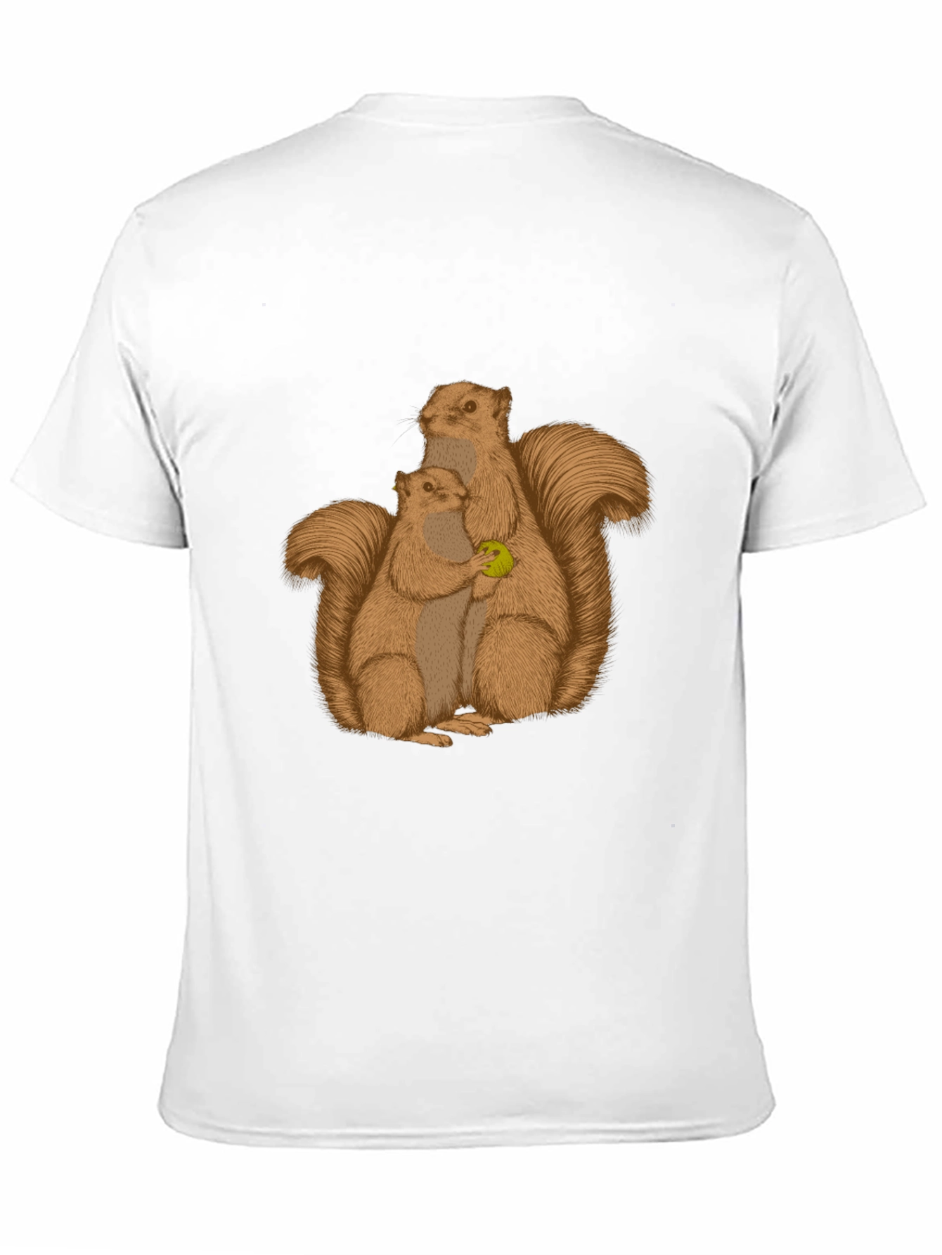 Black Squirrel Family Graphic Tee - Black Cotton Blend view 11