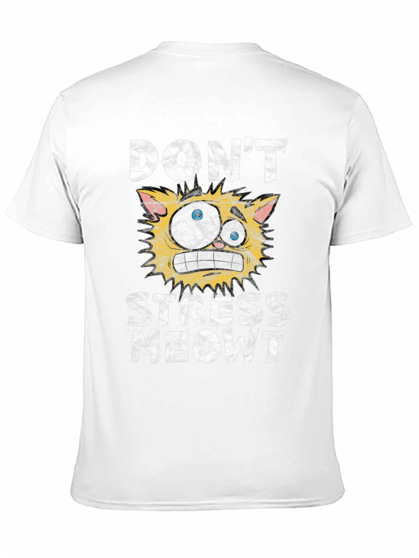 Black Don't Stress Meowt Cat Graphic T-Shirt view 11