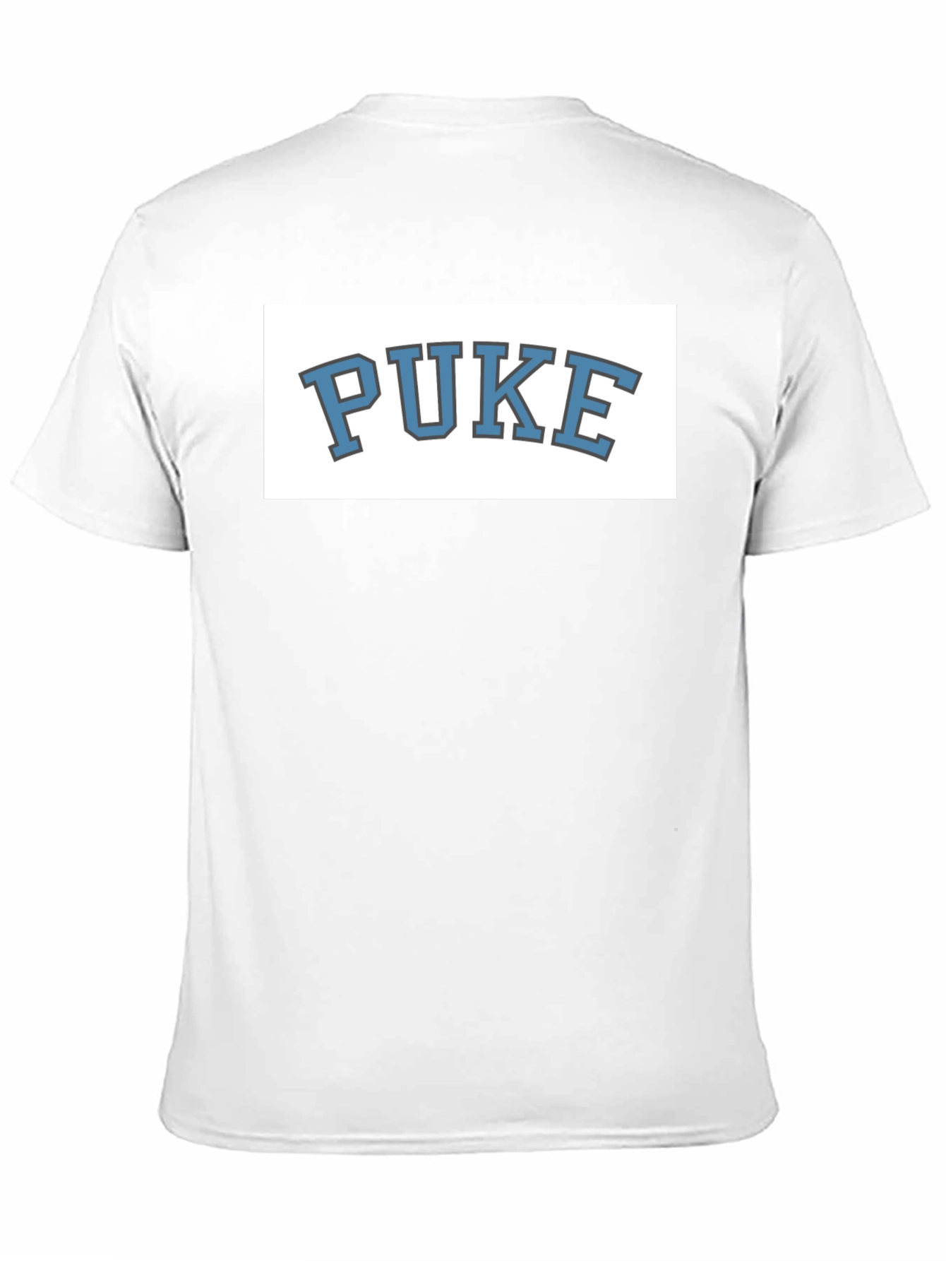 Black PUKE Graphic Tee - Novelty College Style T-Shirt view 11