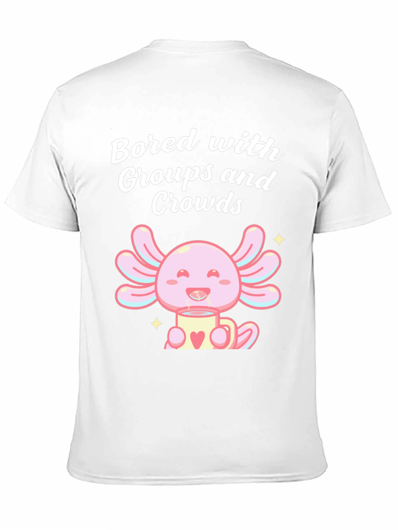 Black Bored Axolotl T-Shirt - Introvert Humor view 11