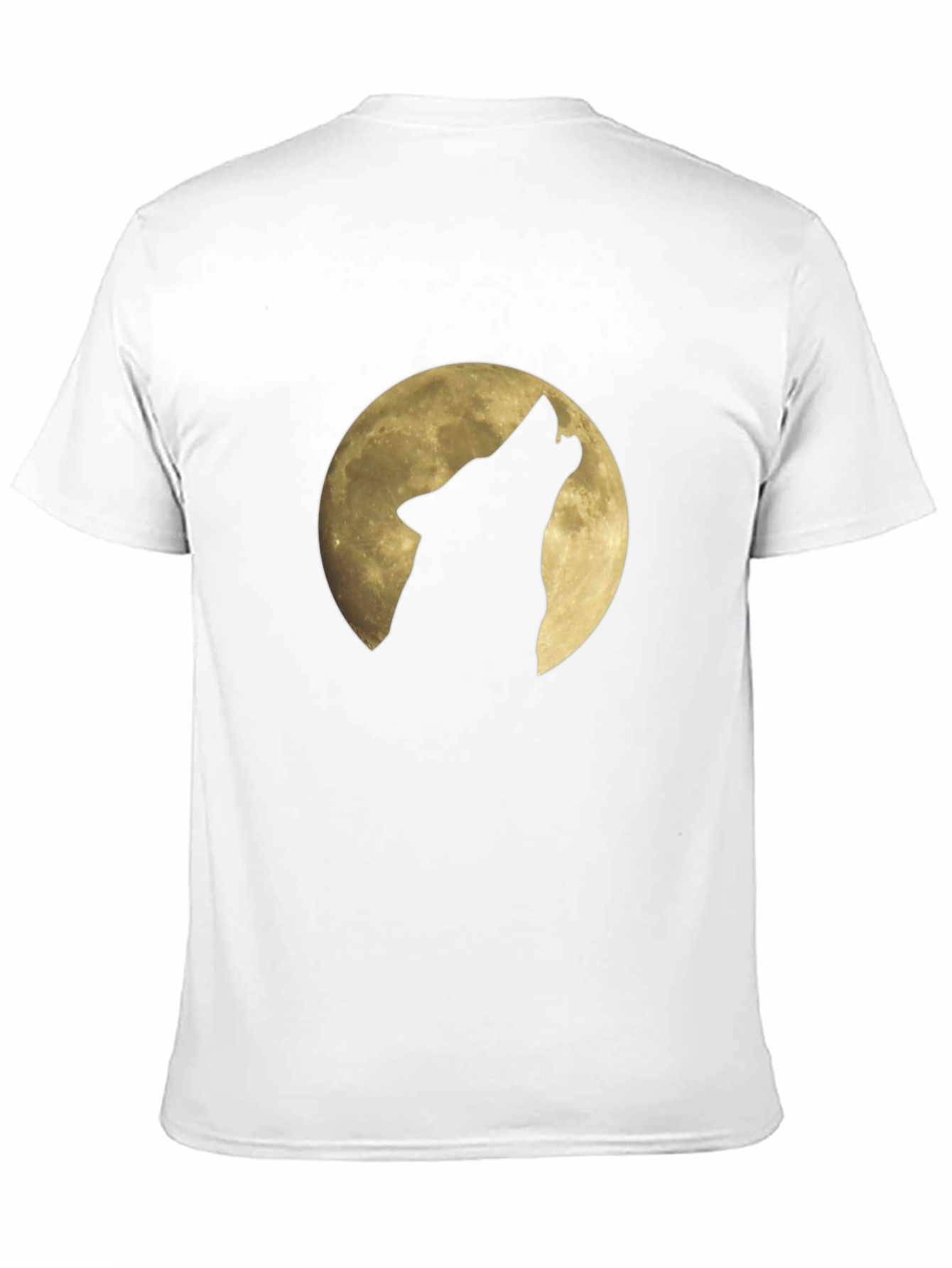 Black Wolf Howling at Moon Graphic Black T-Shirt view 11