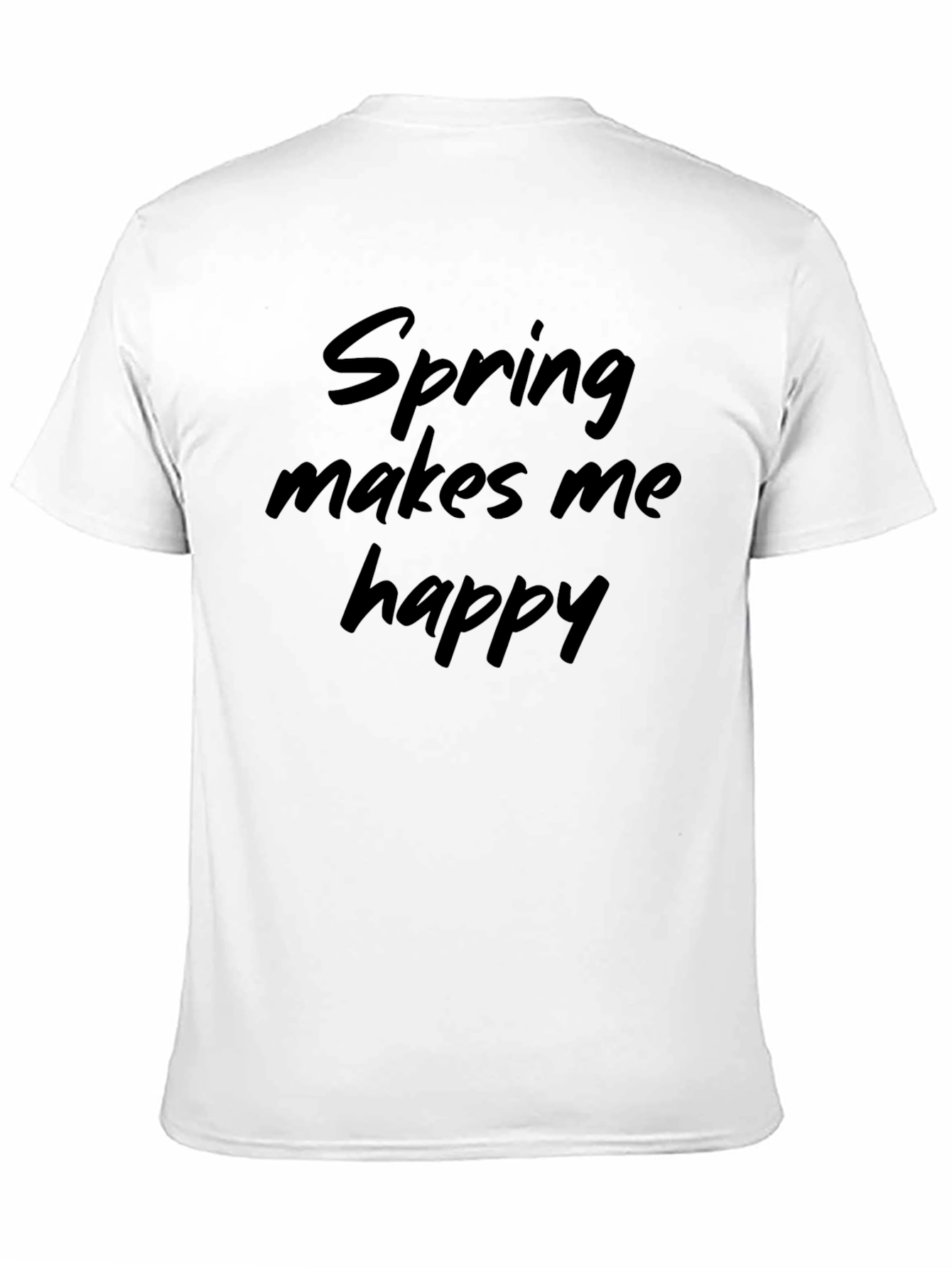 Black Spring Makes Me Happy T-Shirt view 11