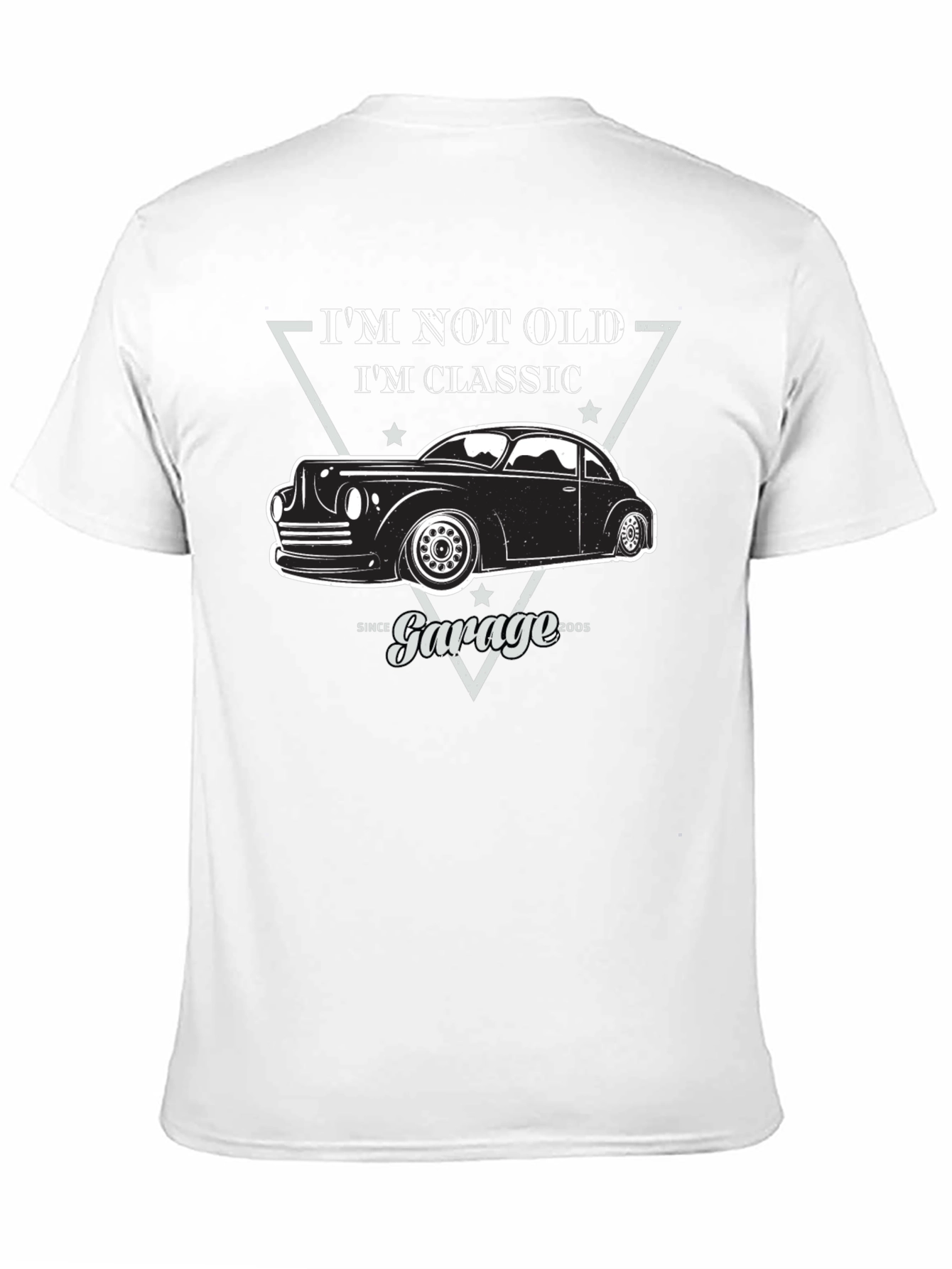 Black Classic Car Garage T-Shirt view 11