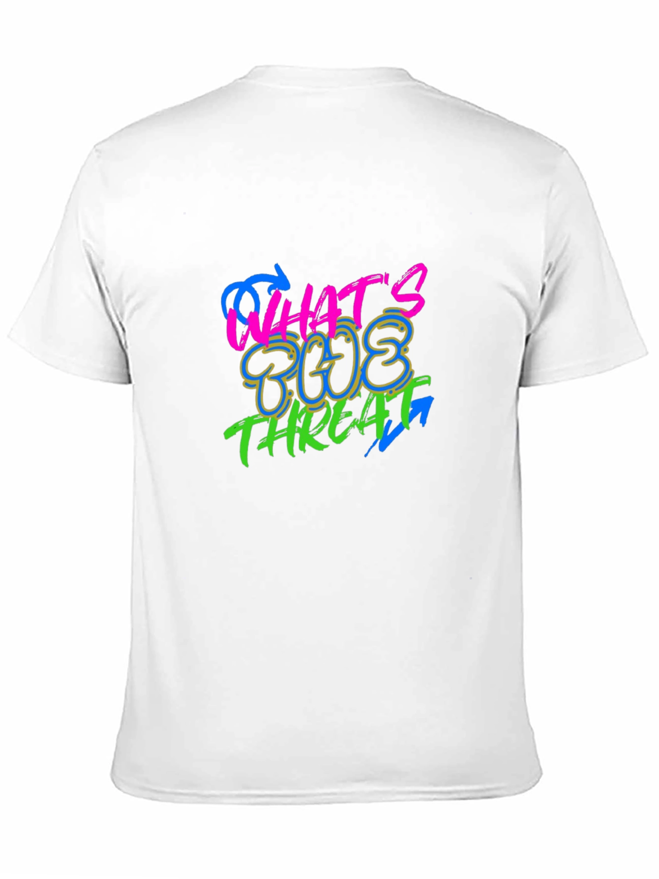 Black What's The Threat Graphic Black T-Shirt view 11