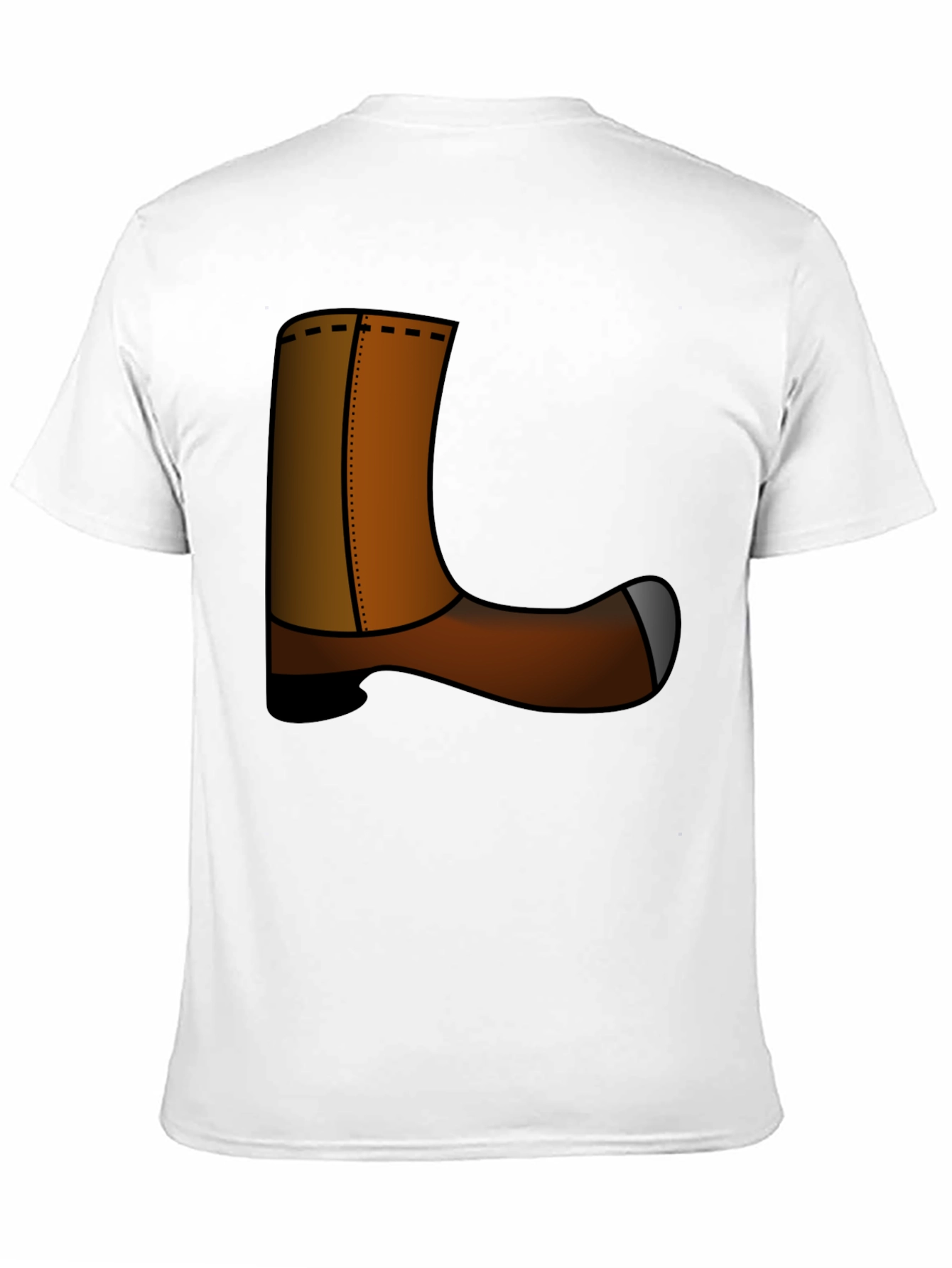 Black Novelty Cowboy Boot Graphic Tee - Unisex view 11