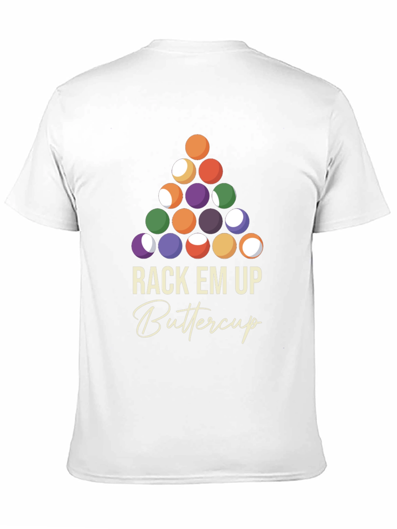 Rack 'Em Up Buttercup T-Shirt - Billiards Design - 11