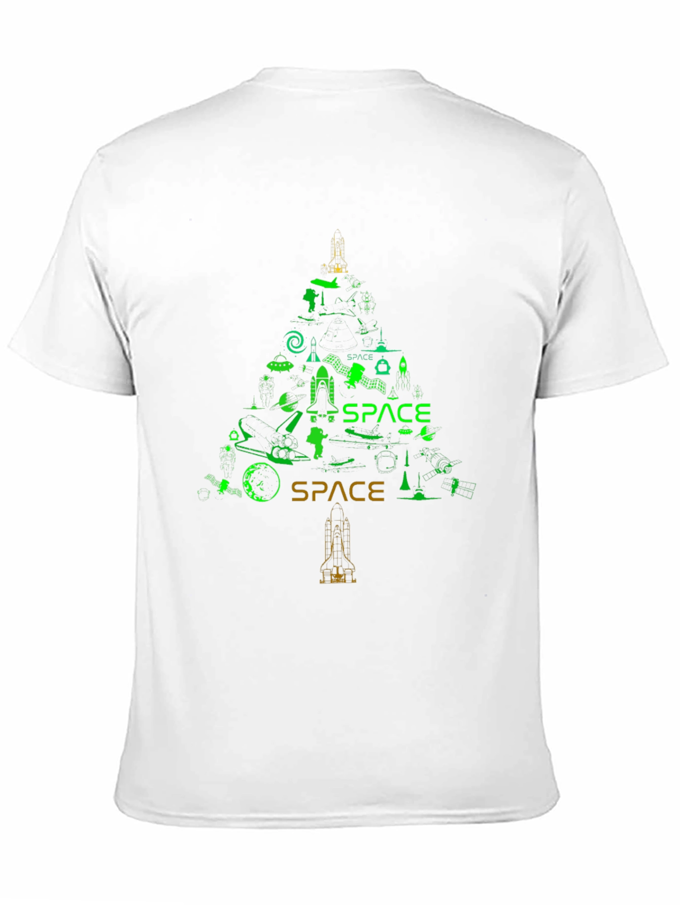 Space Design Black T-Shirt - 11