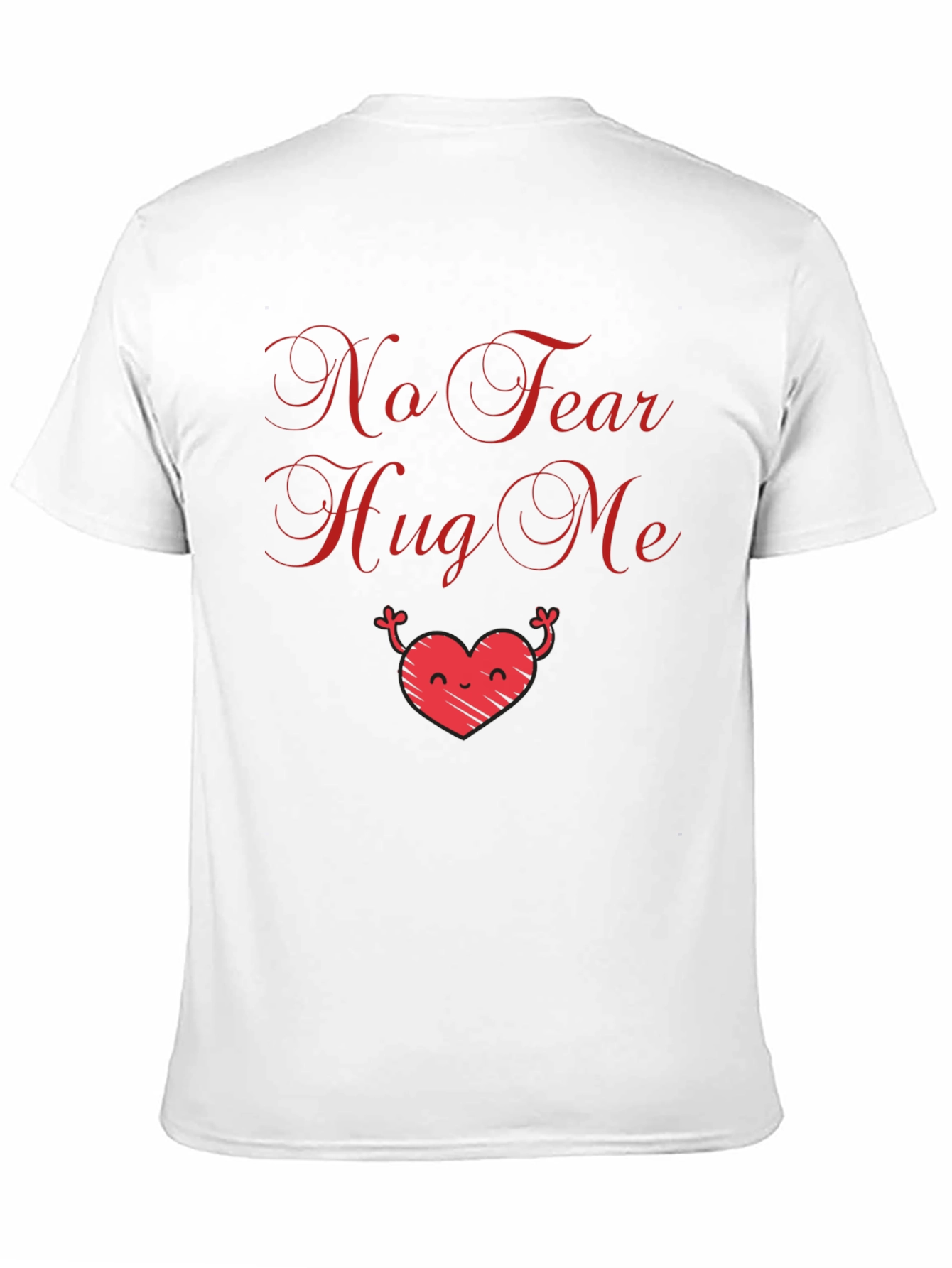 Black No Fear Hug Me Graphic Tee - Black view 11