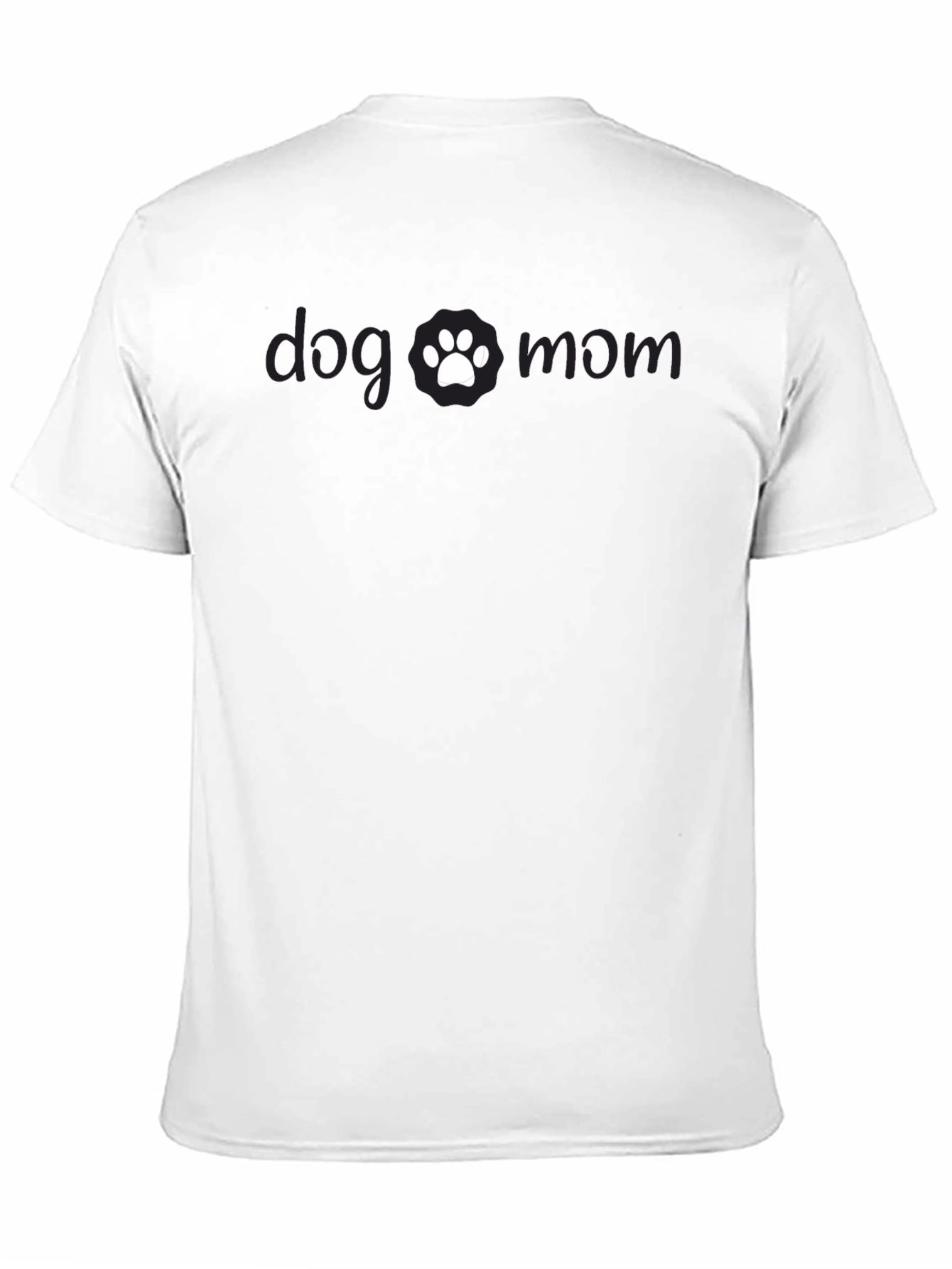 Black Dog Mom Tee - Paw Print Design T-Shirt view 11
