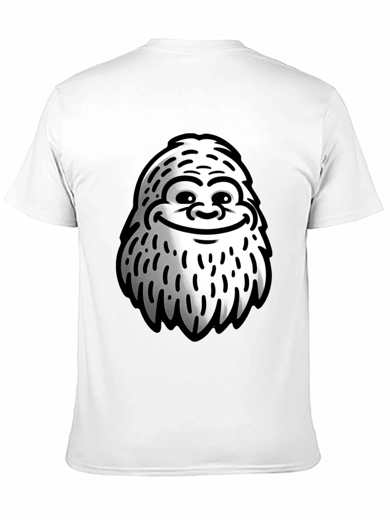 Black Funny Yeti Graphic T-Shirt - Black Cotton Tee view 11