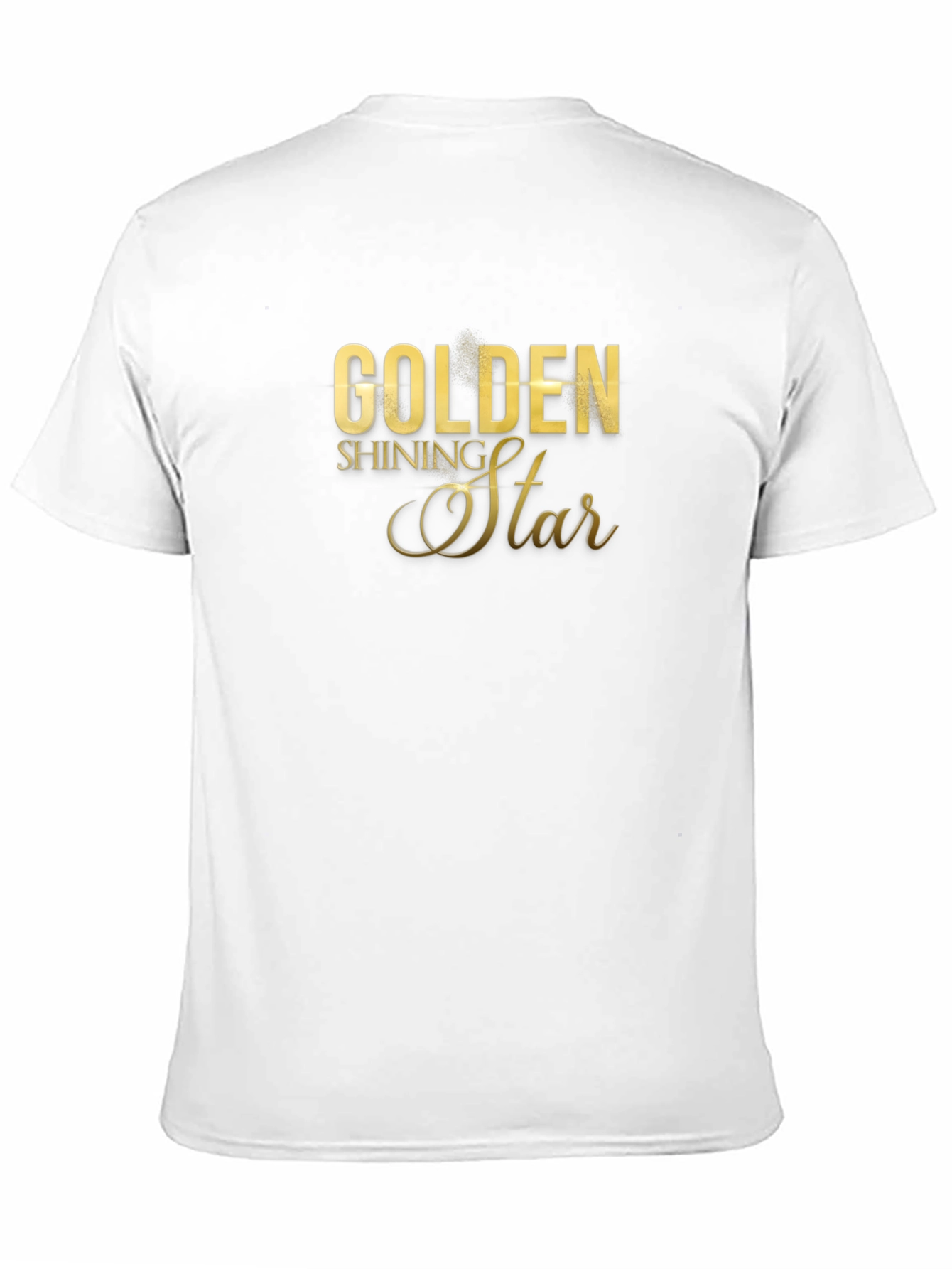 Black Golden Shining Star Graphic T-Shirt view 11