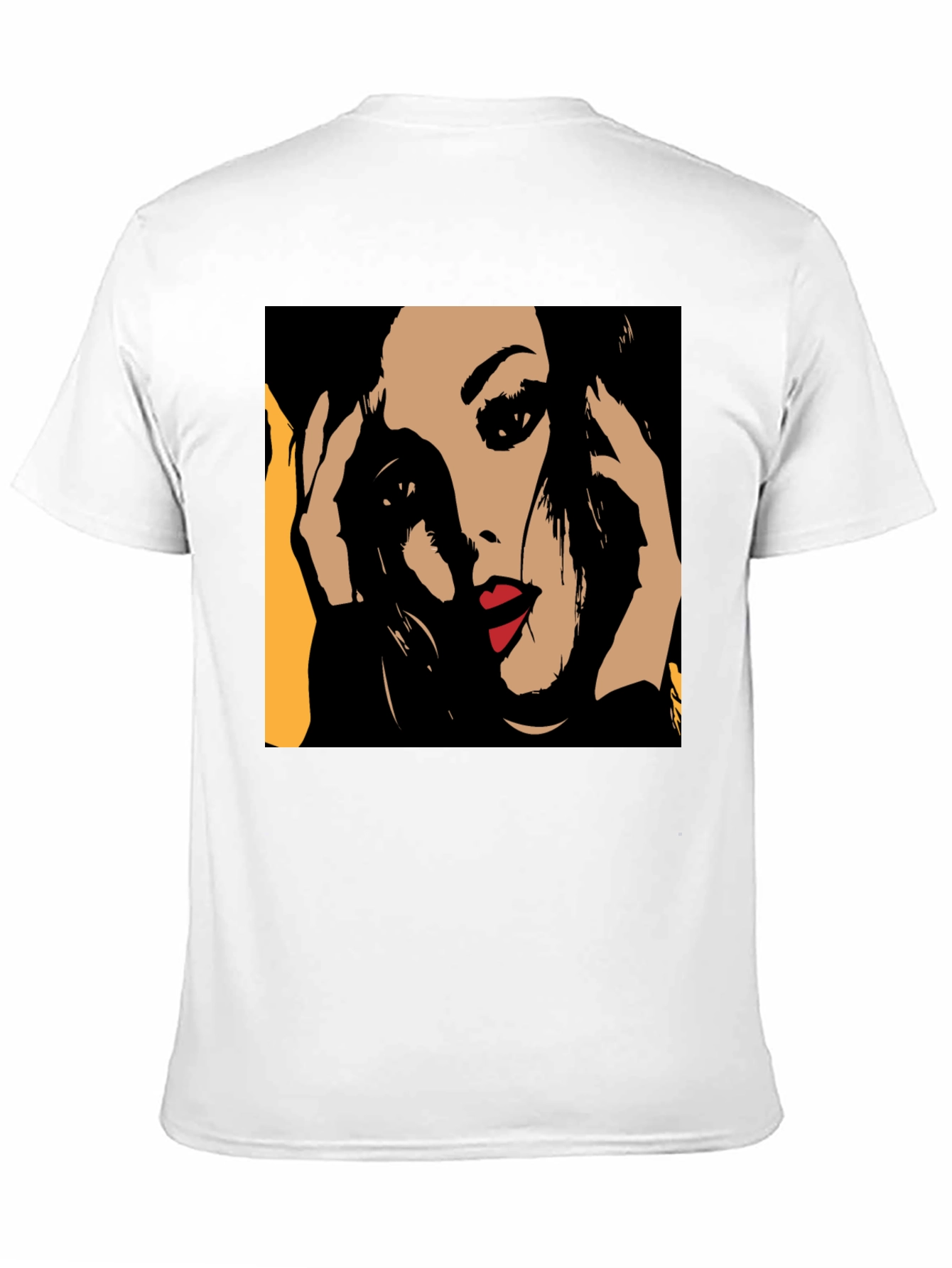 Black Pop Art Woman Graphic Black T-Shirt view 11