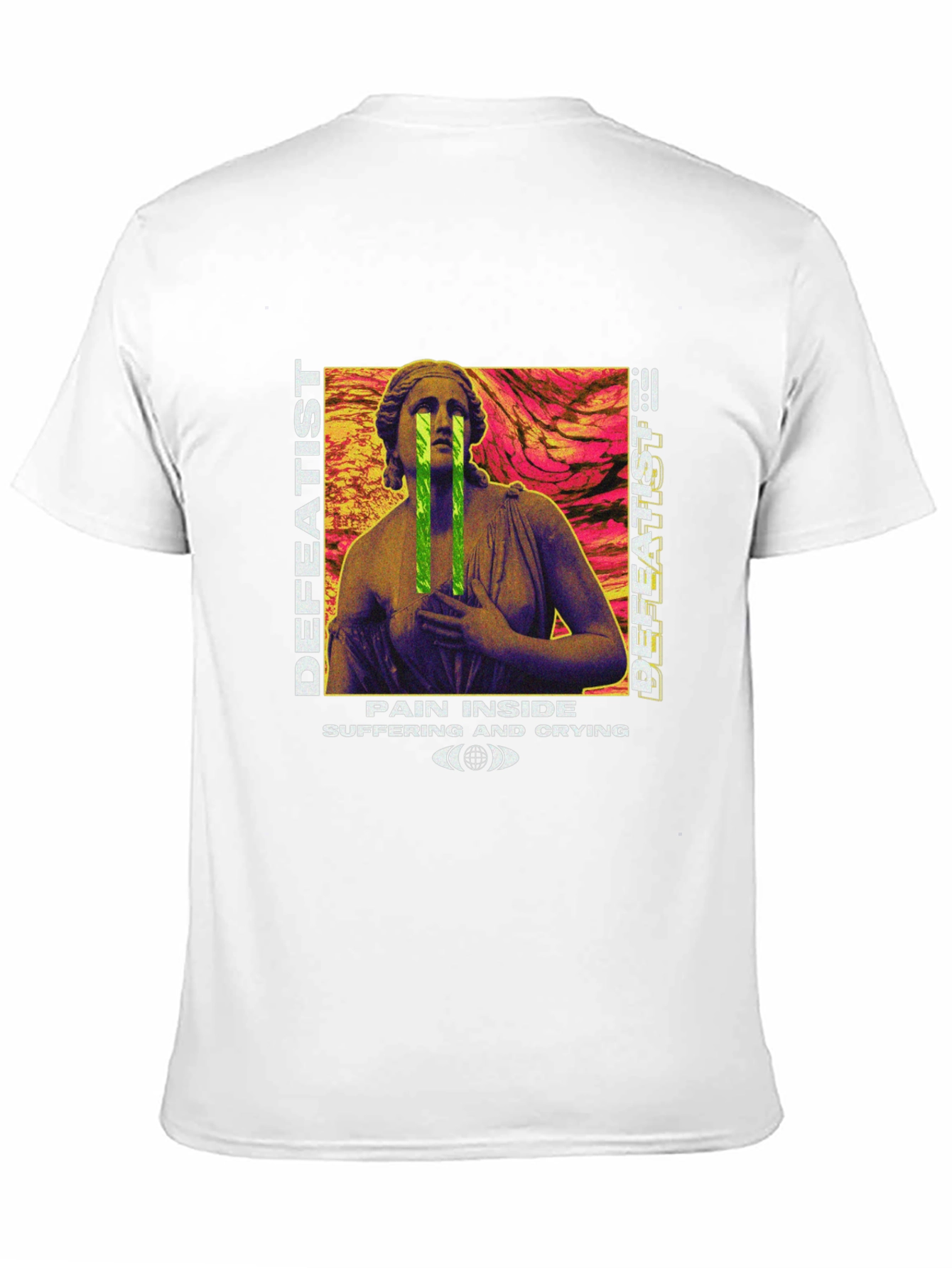 Black Defeatist Graphic Tee - Pain Inside T-Shirt view 11