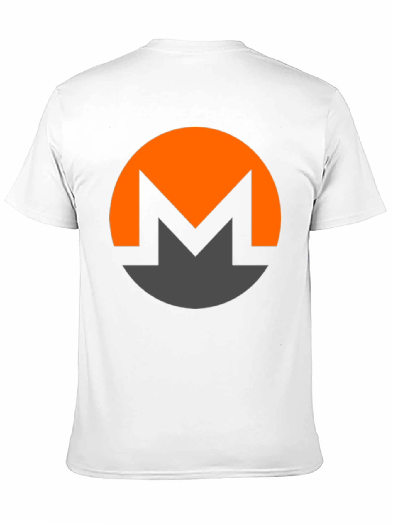 Black Monero Crypto Logo Black T-Shirt view 11