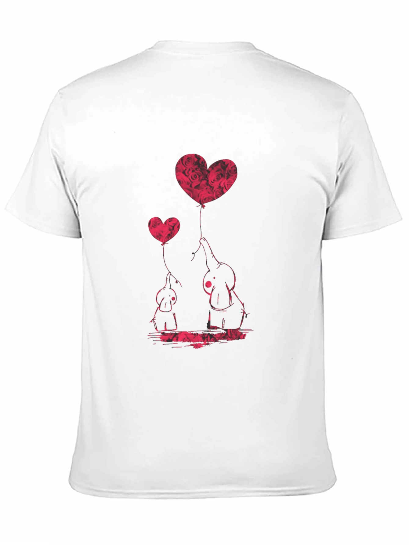 Black Elephant Love Heart Balloon Graphic Tee view 11