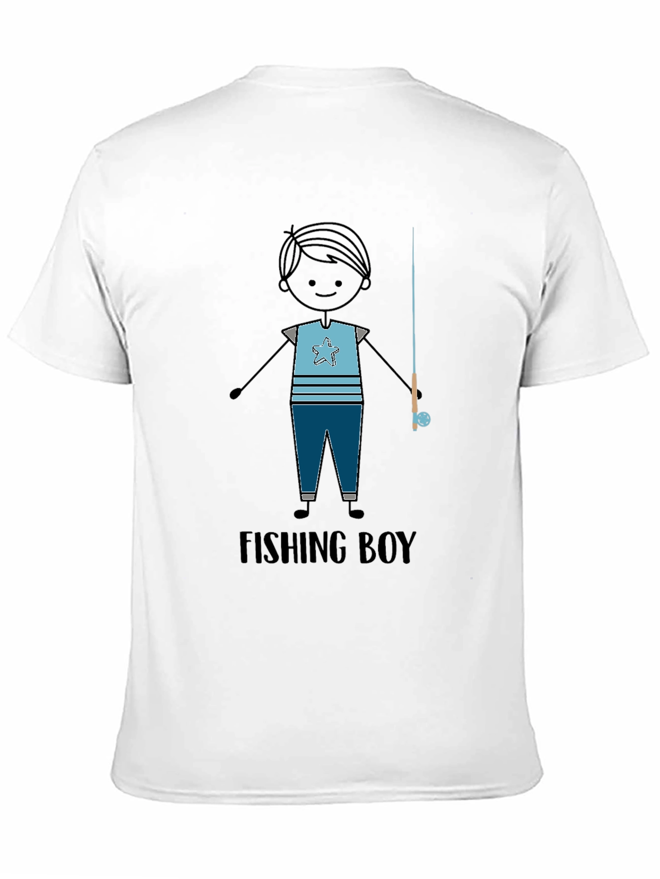 Black Fishing Boy Graphic Tee - Black T-Shirt view 11