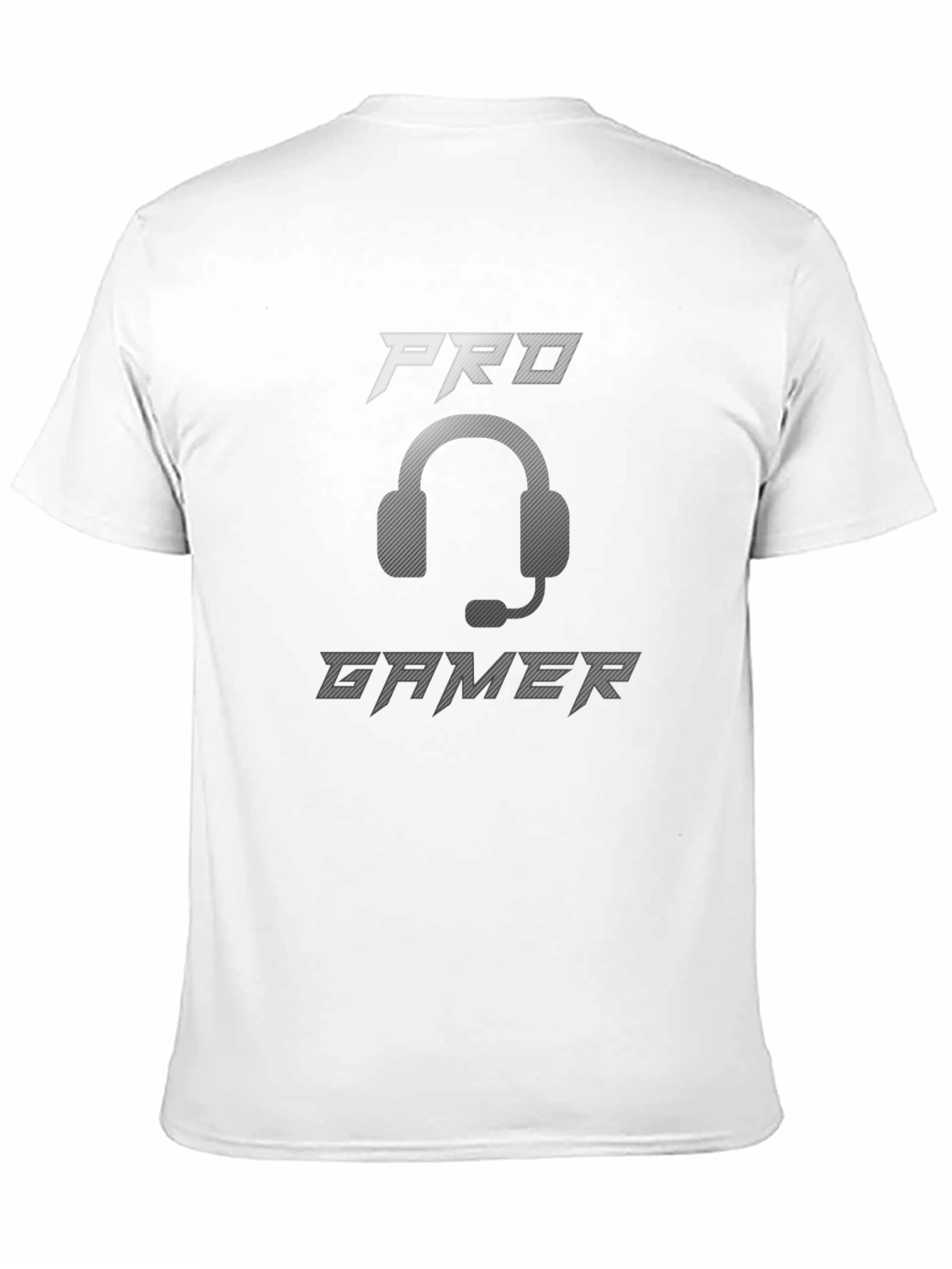 Black Pro Gamer Black T-Shirt with Headset Graphic view 11