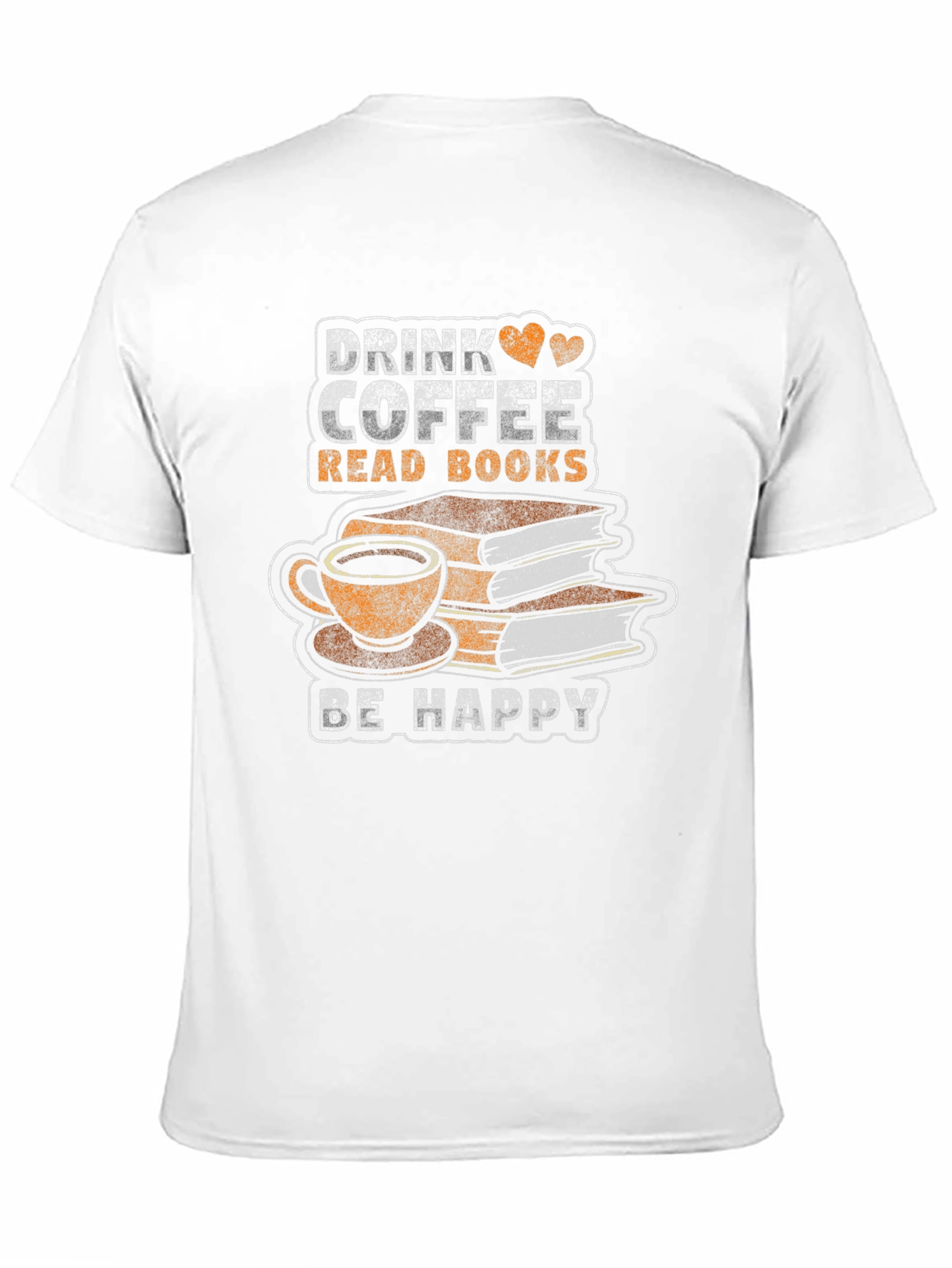 Black Drink Coffee Read Books T-Shirt - Be Happy view 11